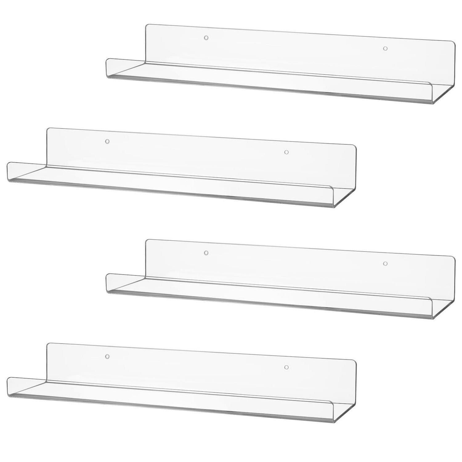 LuxusKollektion Wandregal Schwebendes Regal Acryl 4er-Pack 38cm, 4-tlg.