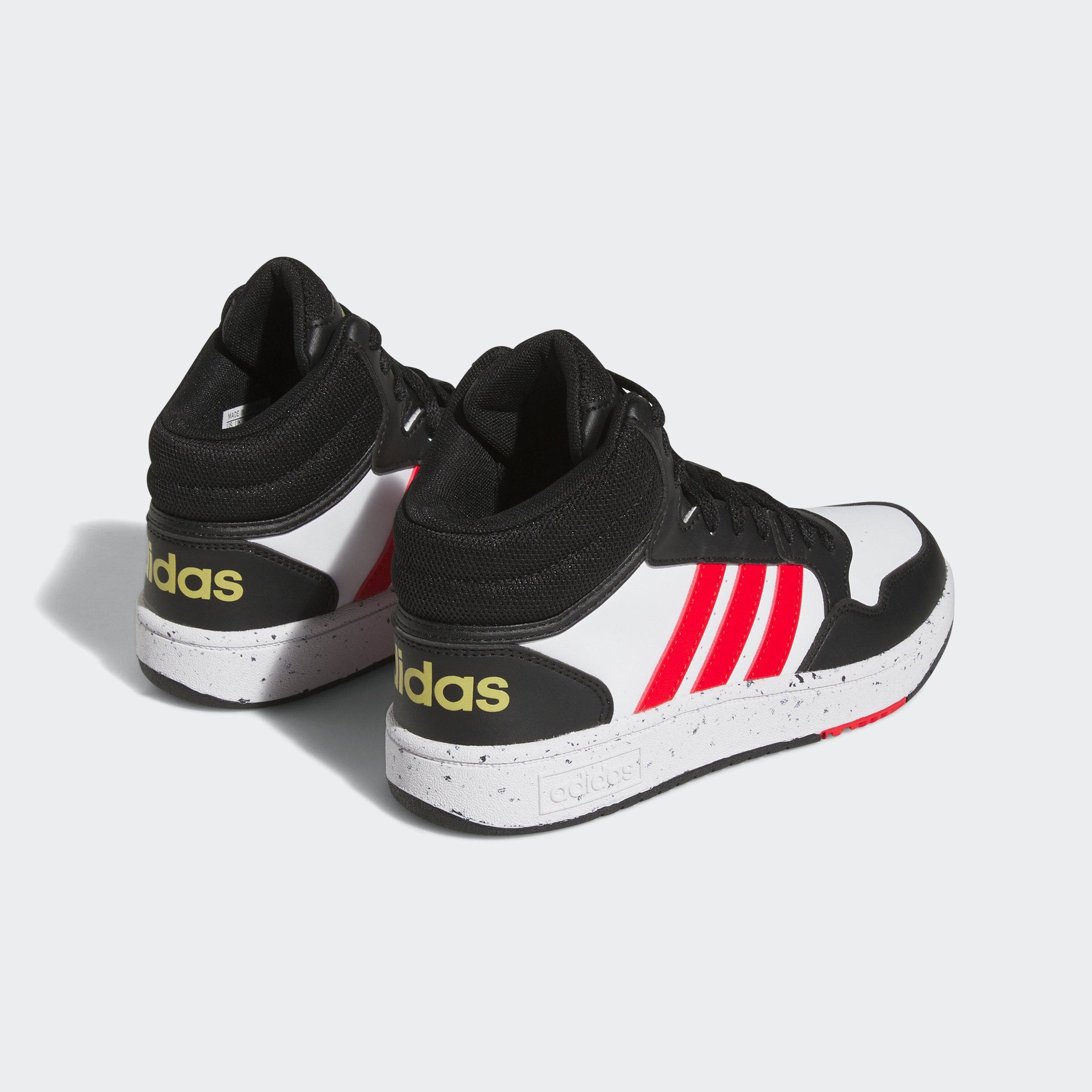 MID adidas Sneaker Sportswear weiß-schwarz-rot HOOPS