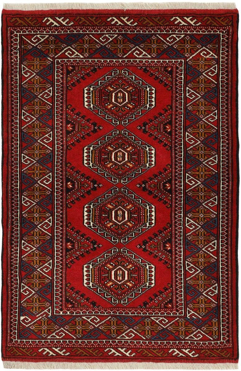 Orientteppich Turkaman 85x123 Handgeknüpfter Orientteppich / Perserteppich, Nain Trading, rechteckig, Höhe: 6 mm