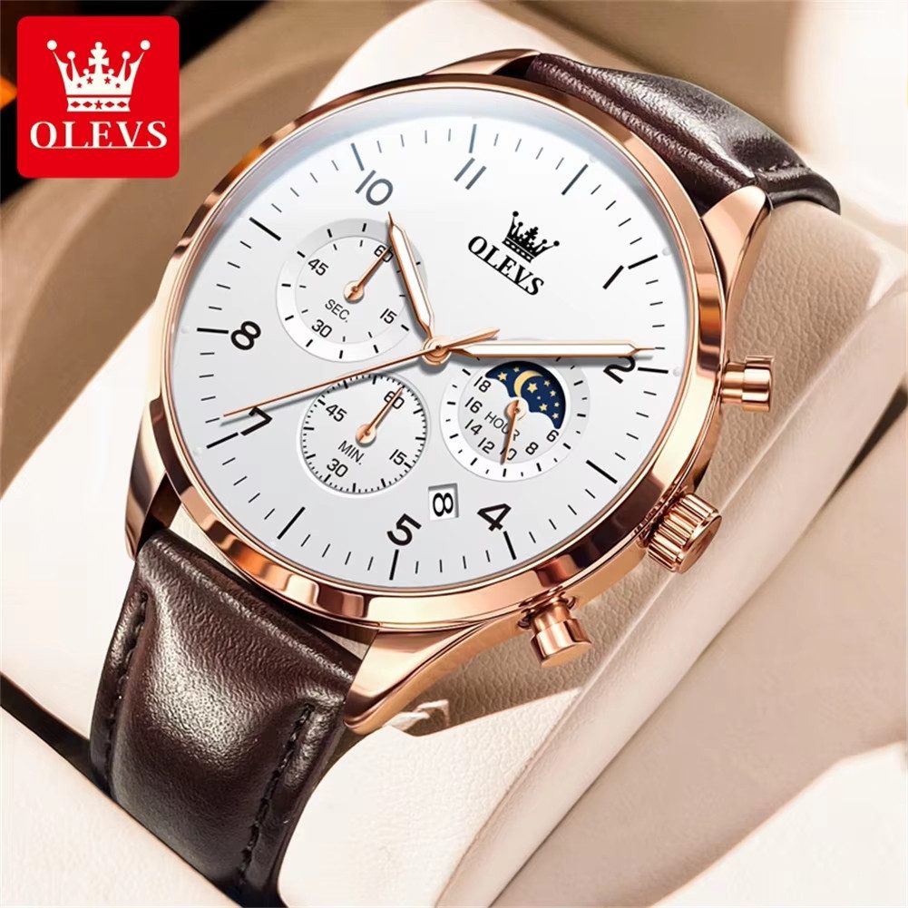 OLEVS Quarzuhr OLEVS Luxus Herrenuhr Chronograph günstig online kaufen