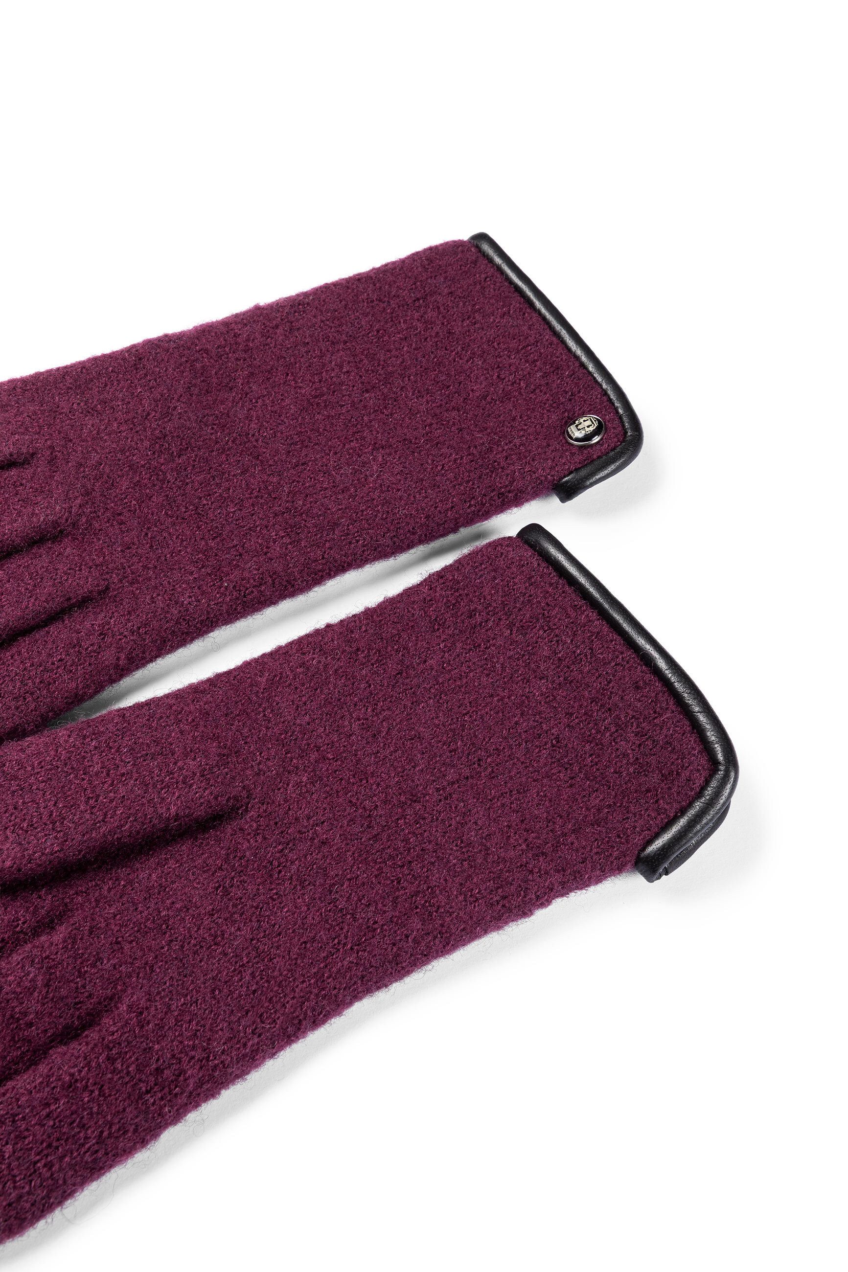 Roeckl Strickhandschuhe Felted Wool (kein Set) Wollhandschuhe mit farbigem günstig online kaufen