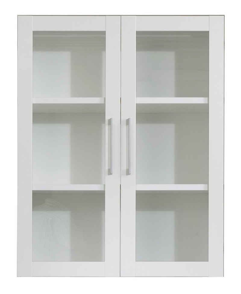 Tvilum Schranktür Glastüren 2er Set PRIMA, B 84 x H 105 cm, Glas, mit weiß mattem Rahmen