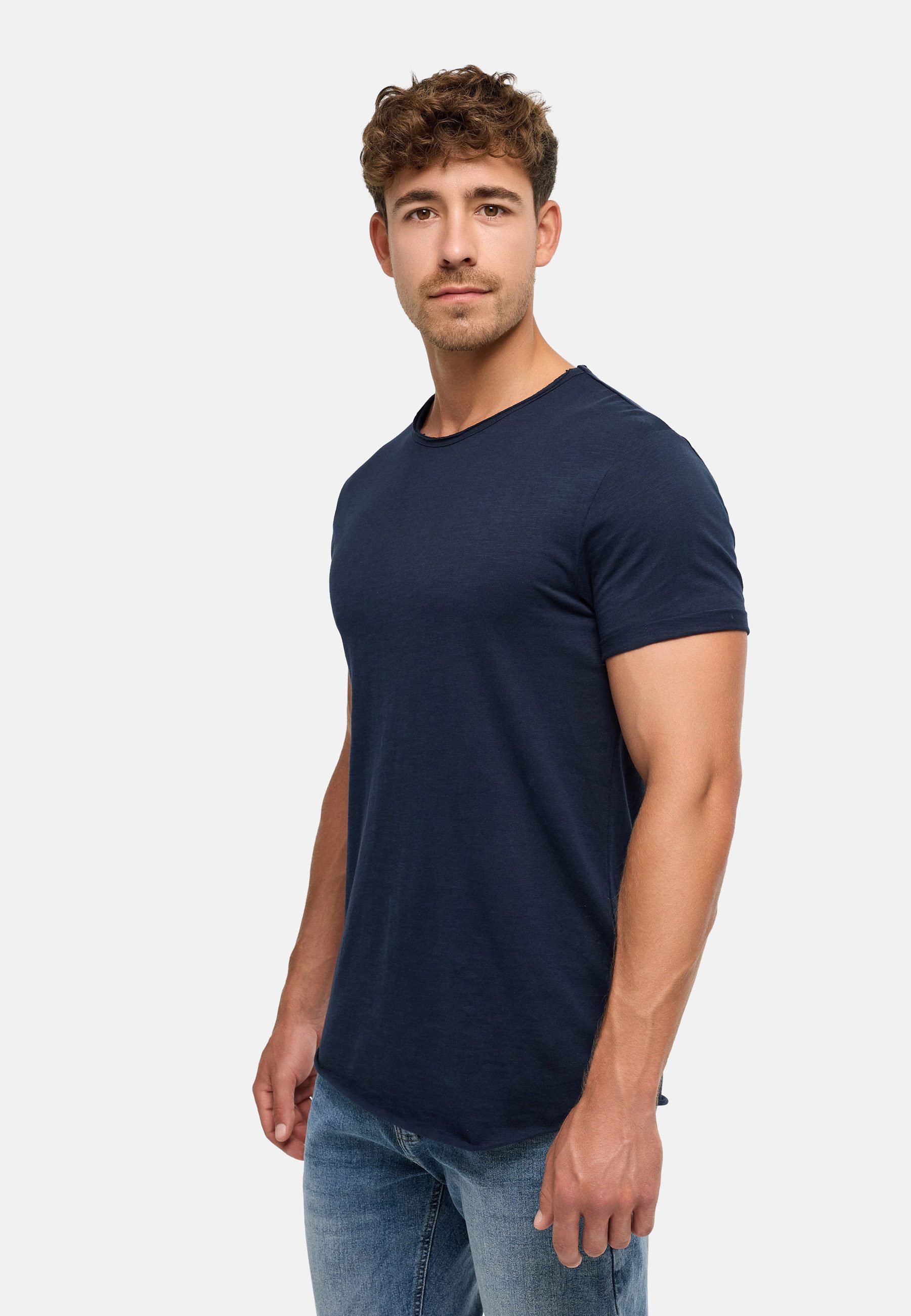 INDICODE T-Shirt Herren Willbur Tee Shirt Tee Herrenshirt mit Rundhalsausschnitt, 100% Baumwolle – Bild 5 von 5