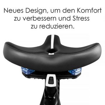 MidGard Fahrradsattel atmungsaktiv extra breit und gepolstert, Fahrradsitz für E-Bike, MTB (1-tlg), gepolsterten Fahrradsitz für Damen & Herren, mit O-Zone-Aussparung
