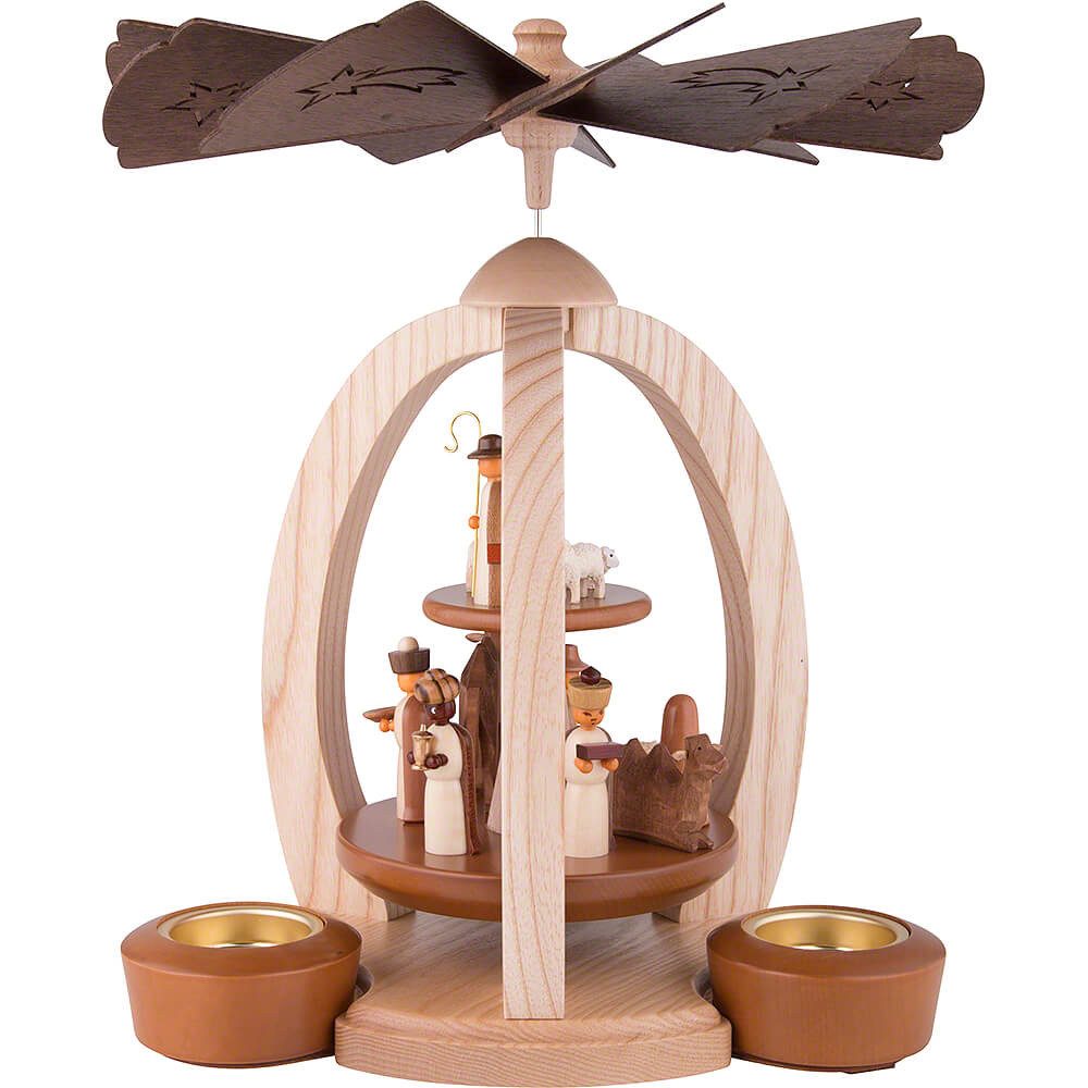 Erzgebirge-Palast Weihnachtspyramide 2-stöckige Pyramide Christi Geburt - Exklusiv (30cm) von Erzgebirge-Pa