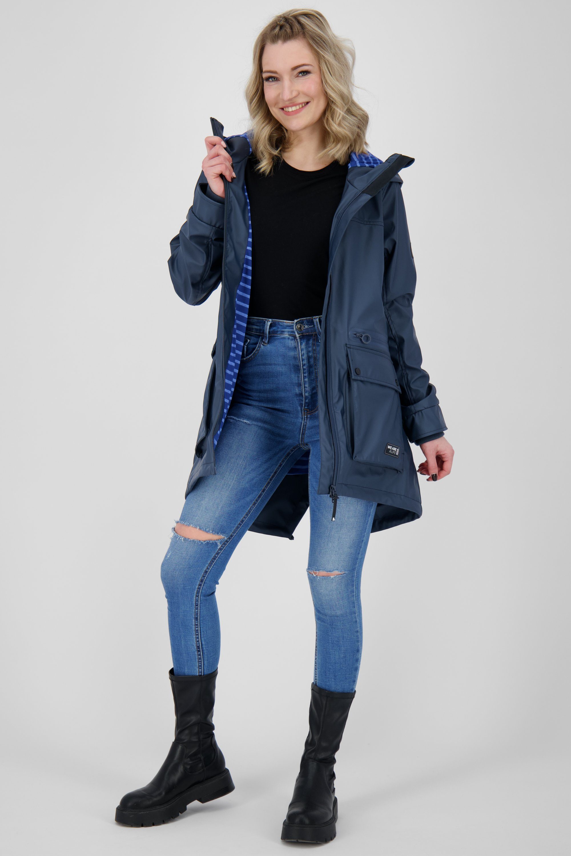 Damen Raincoat AudreyAK & leichte Übergangsjacke Kickin Alife Sommerjacke Jacke, cobalt