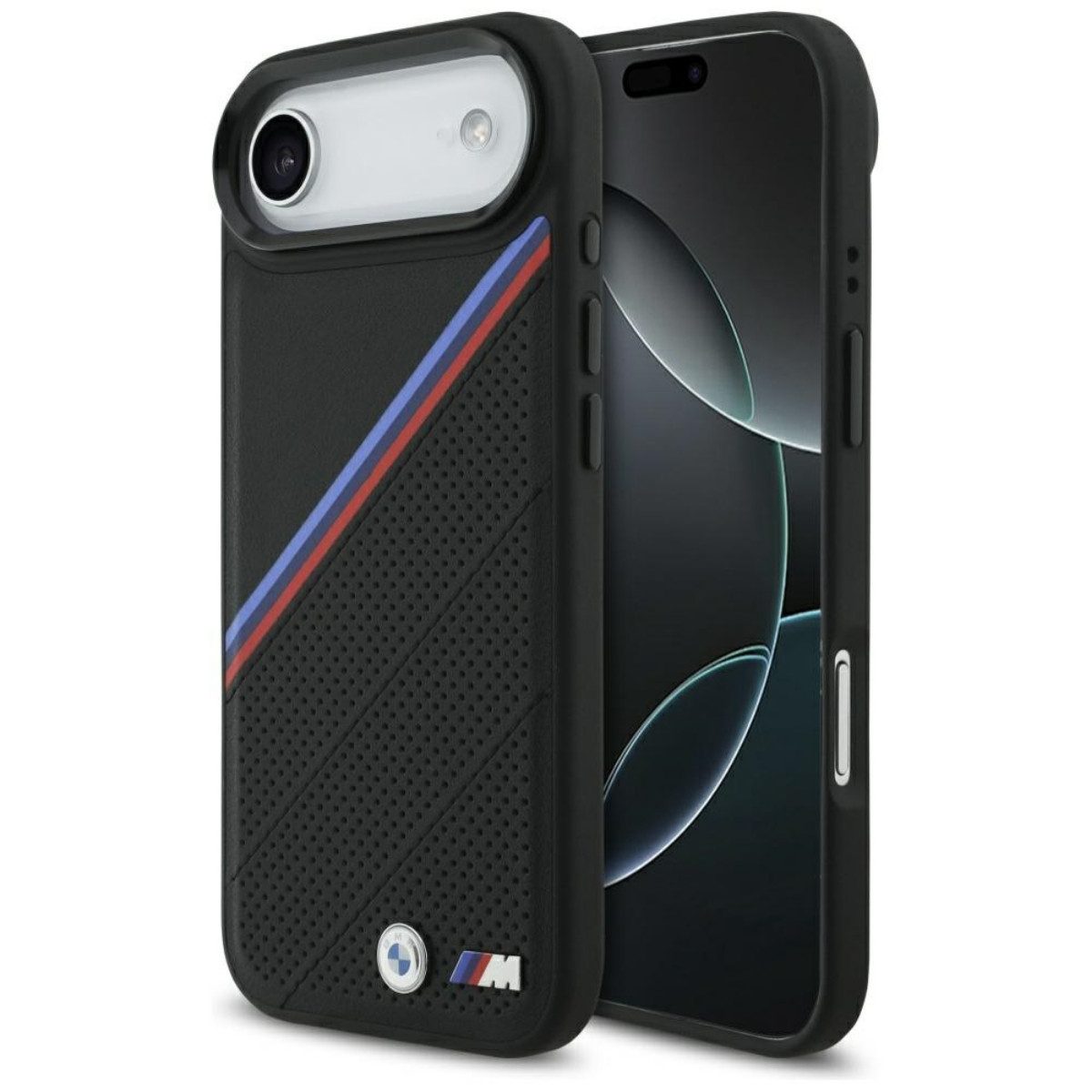 BMW Handyhülle Tricolor Metal Logo Magnetfunktion Kompatibel mit iPhone 17 Air 6,1, Kompatibel mit iPhone 17 Air, hochwertige M-Linienoptik