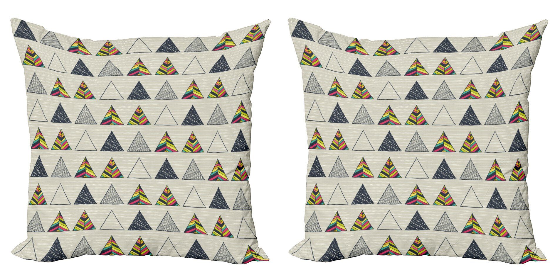 Kissenbezüge Modern Accent Doppelseitiger Digitaldruck, Abakuhaus (2 Stück), Geometrisch Abstrakt Dreieck