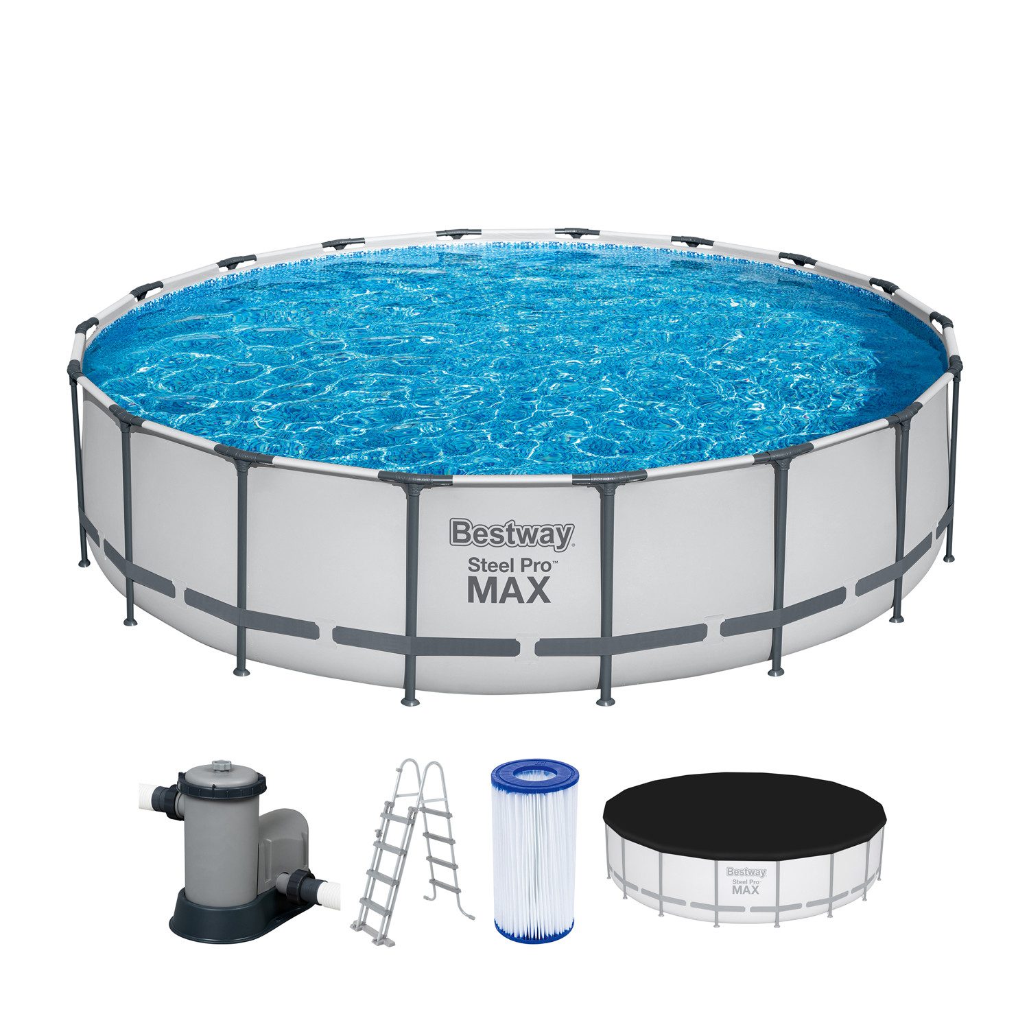 Framepool Steel Pro MAX™ Frame Pool Komplett-Set mit Filterpumpe Ø 549 x 122