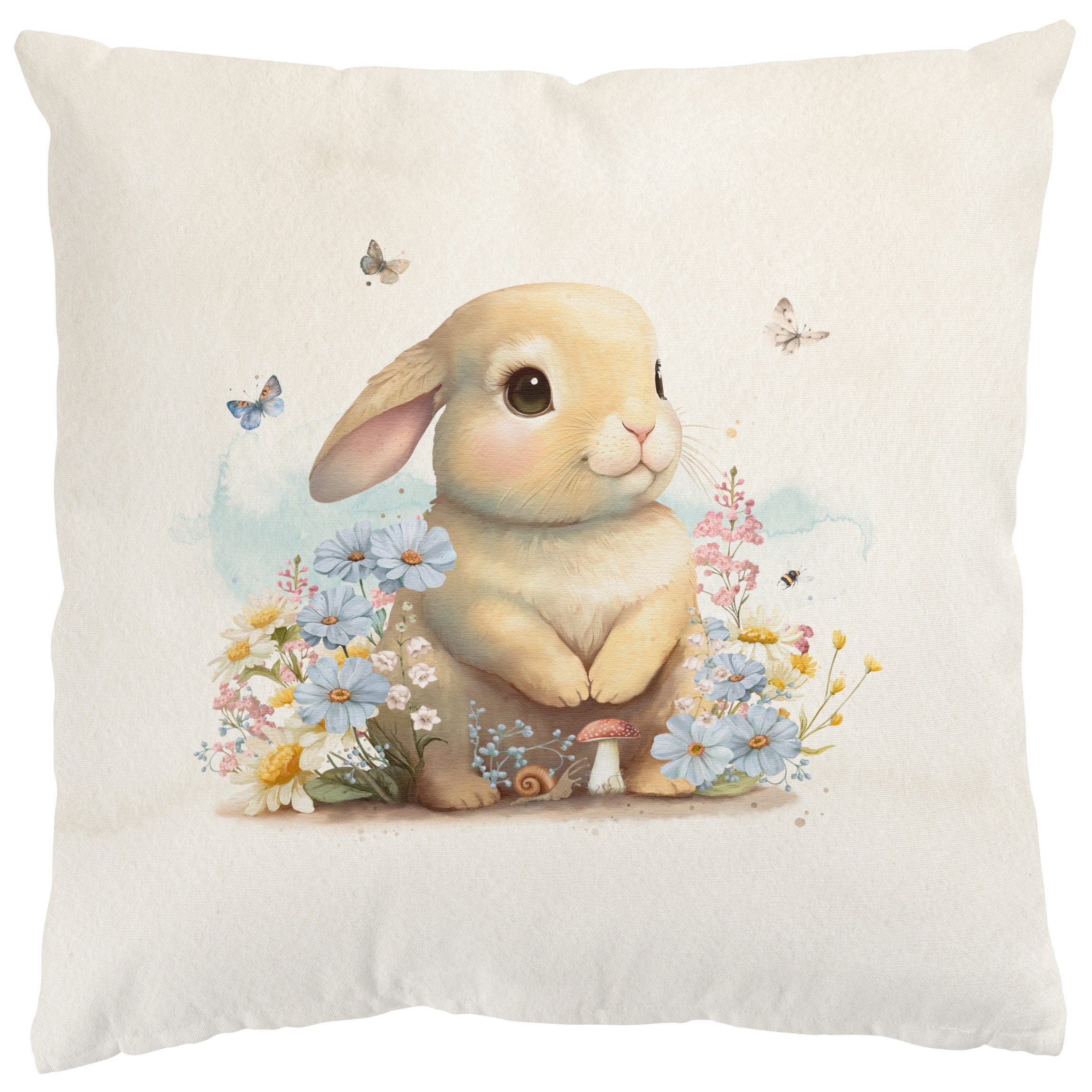 Bilderdepot24 Dekokissen drinnen Kissenhülle/ Sofakissen/ Zierkissen Kissenhülle bunt Tiere, Bezug Aquarell mit / ohne Füllung Zierkissen Outdoor Sofa Bett