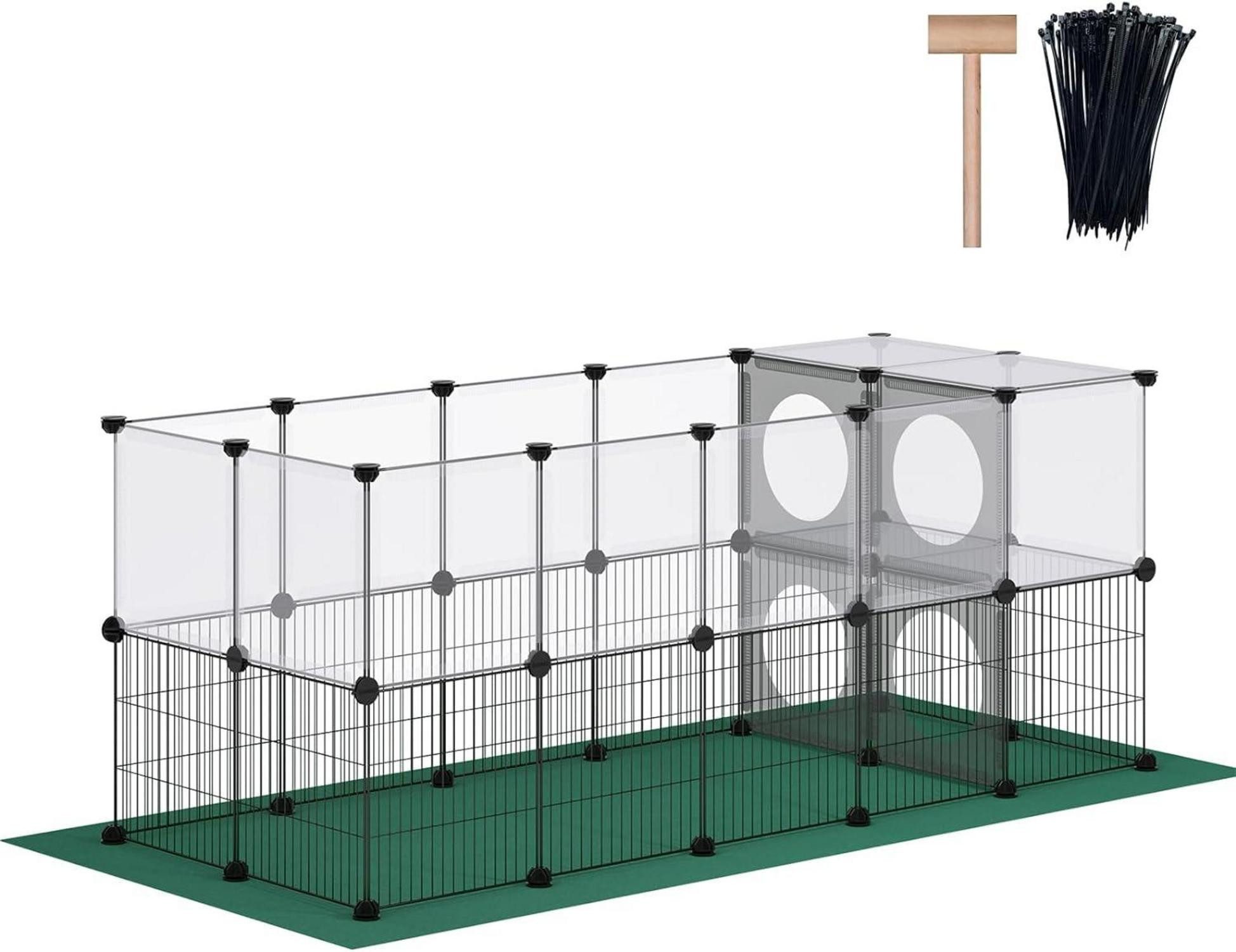 Freigehege Laufstall für Kleintiere 63cm Höhe Oxford-Matte- Haustier-Übungszaun