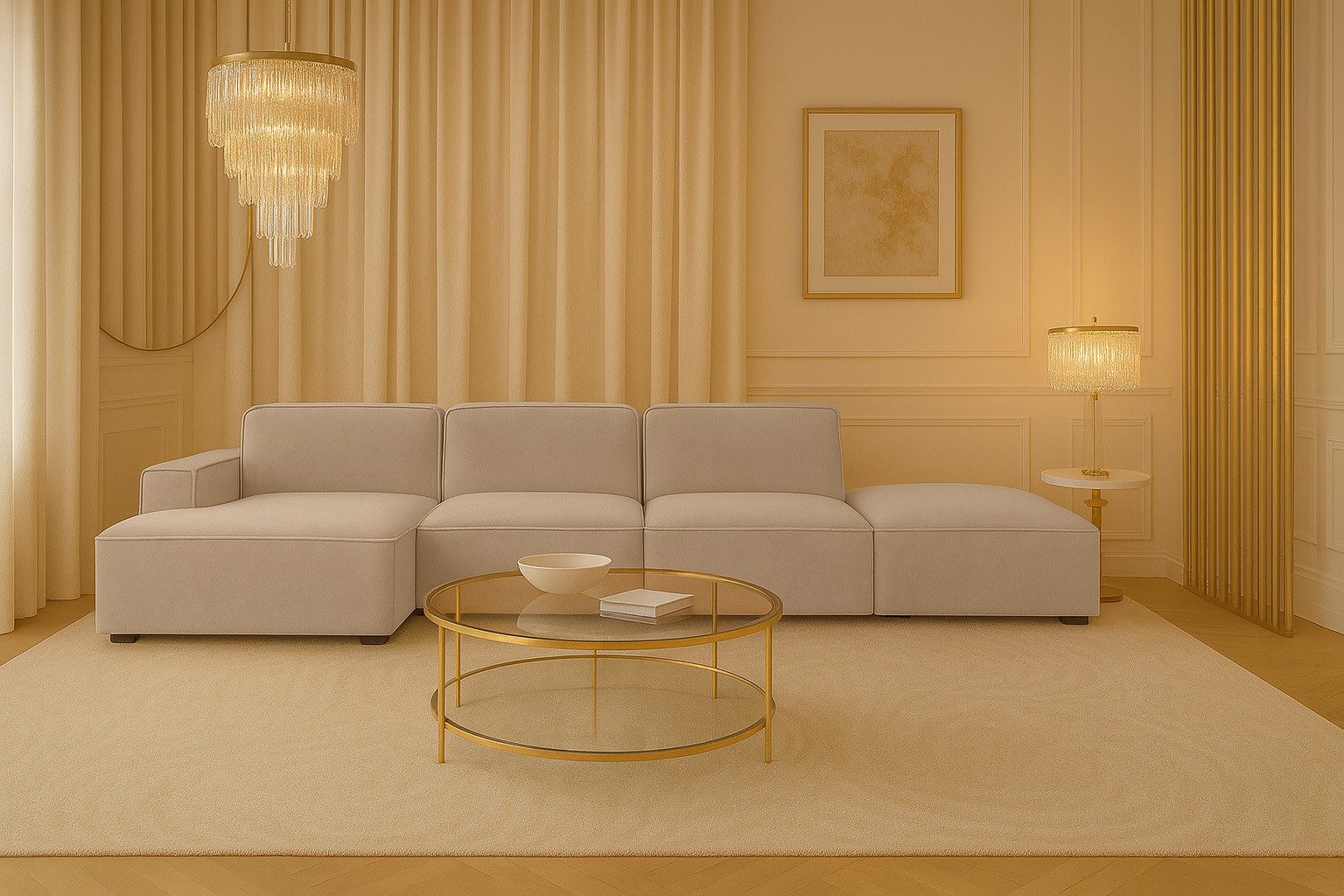 Kaiser Möbel Ecksofa Ecksofa Cursal – modulares L-Sofa mit großzügigem Design, Einzelsofa, L-Form, modulares System, minimalistisches Design