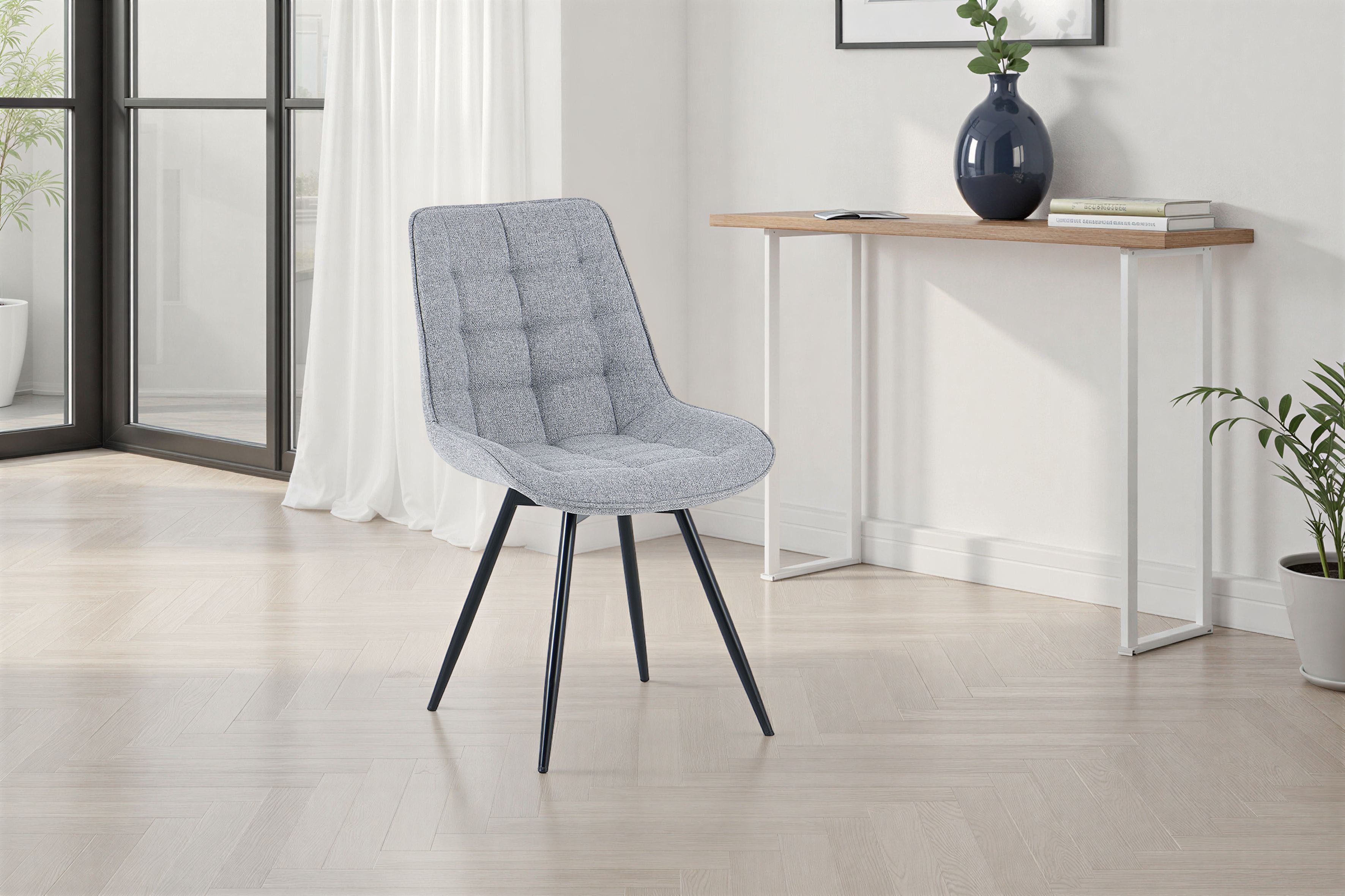OTTO home Esszimmerstuhl Catania (Set, 2 St), bequemer Stuhl, 360 Grad drehbar in verschiedenen Stoffen und Farben. – Bild 2 von 5