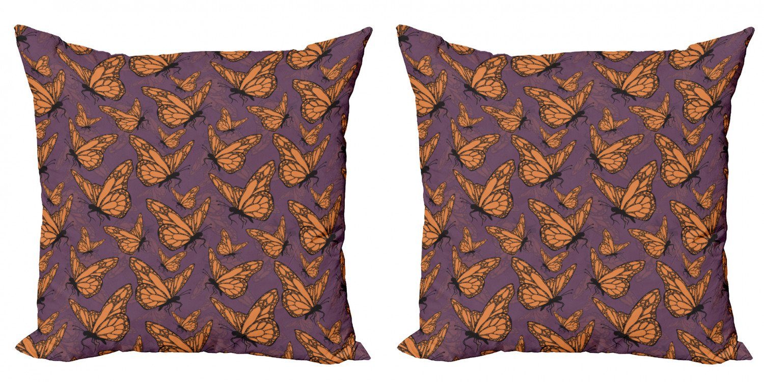 Stück), Abakuhaus Doppelseitiger (2 Insekt Accent Modern Digitaldruck, mit Kissenbezüge Flügeln gepunkteten Schmetterling