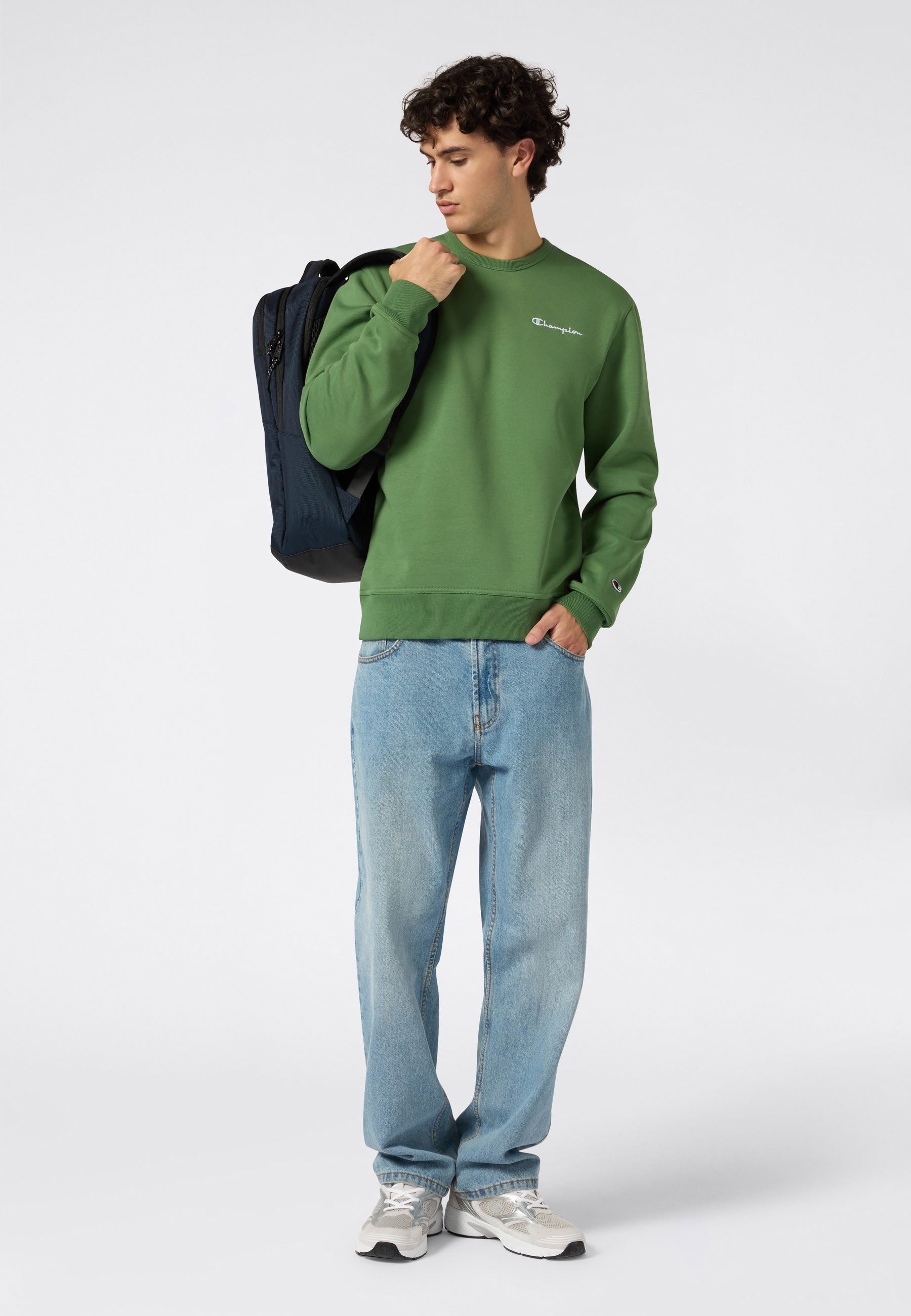 Champion Sweatshirt ICONS CONTRAST Fleece Crewneck Sweatshirt mit Crewneck-Ausschnitt, aus Baumwolle und Polyester
