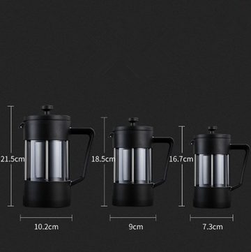 XDeer French Press Kanne Kaffeebereiter Press,Kaffeekanne mit wiederverwendbarem Filter, 0.35l Kaffeekanne, komfortablem Griff,auch für Tee