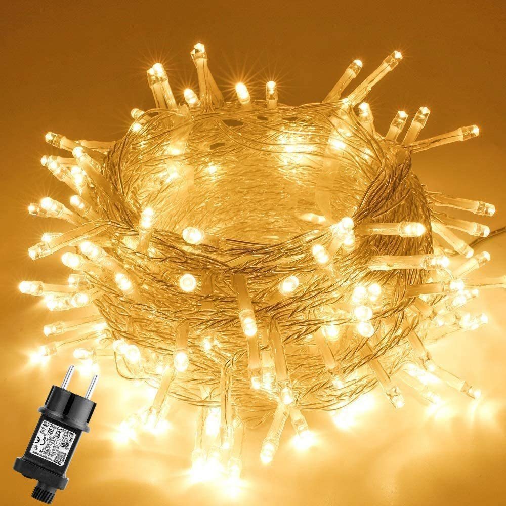 Elegear LED-Lichterkette »LED Lichterkette Weihnachtsbeleuchtung für innen  und außen Weihnachten«, 100-flammig, 10M 100LEDs Weihnachtsbeleuchtung