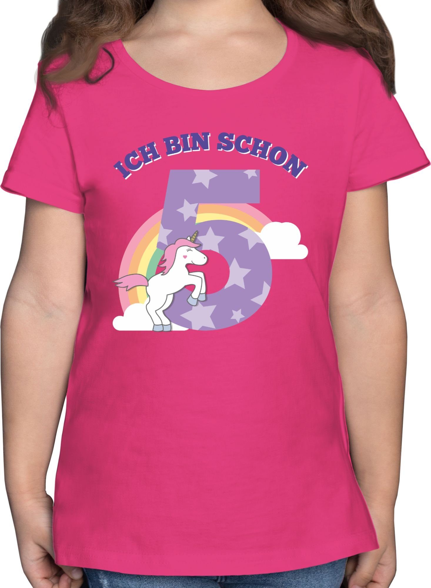 T-Shirt Ich bin schon fünf Einhorn