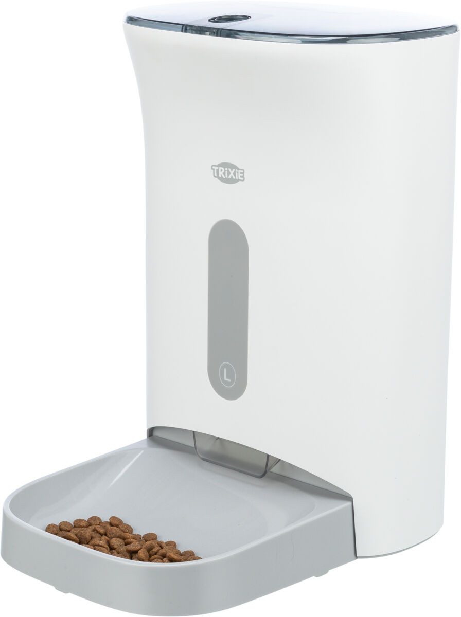 TRIXIE Hunde-Futterautomat Futterautomat TX8 2.0 - weiß/grau - 4,5 l/24 × 38 × 19 cm