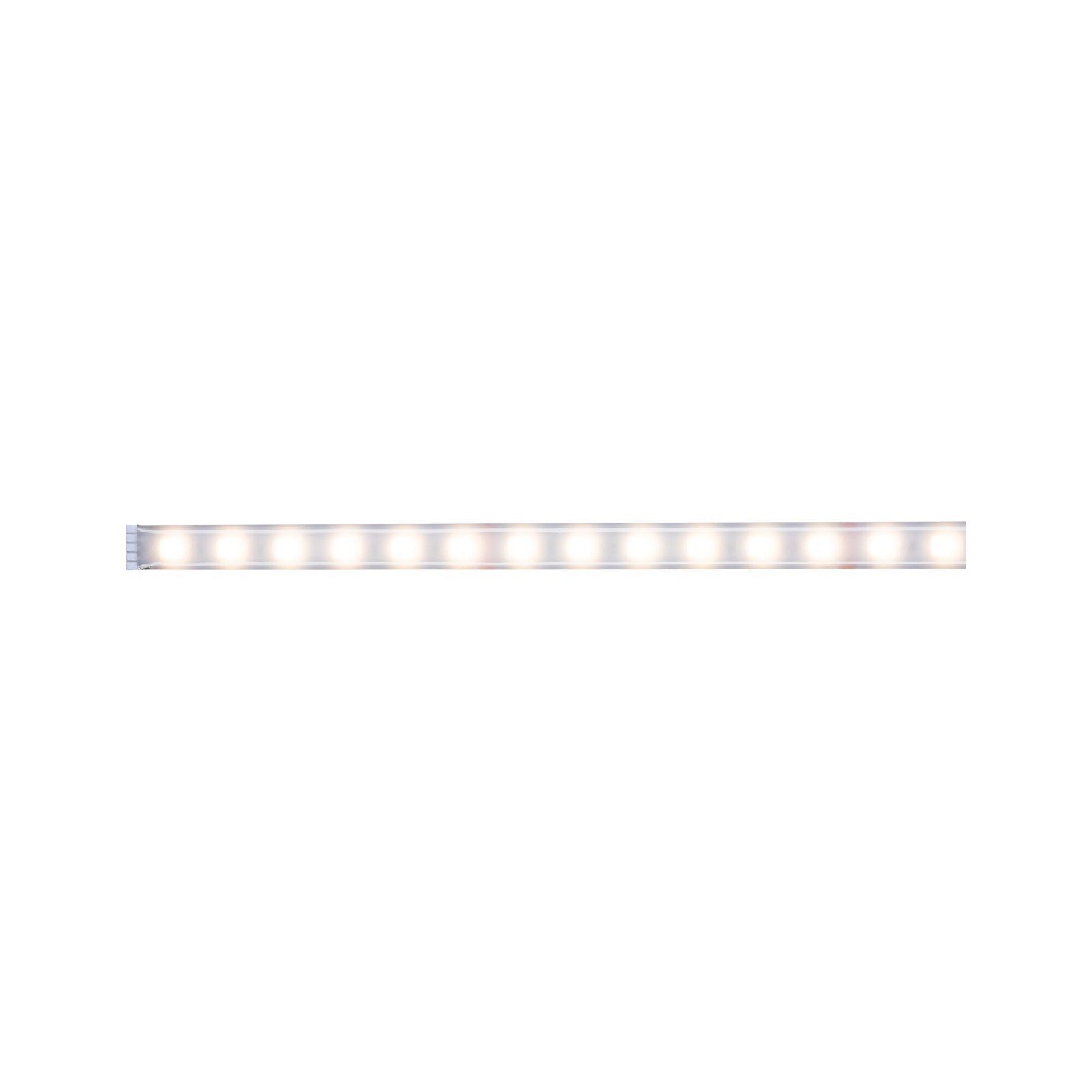 Paulmann LED-Streifen MaxLED 500 Stripe 1m IP44 Cover 3000K 12W 24V Silber Kunststoff, 1-flammig