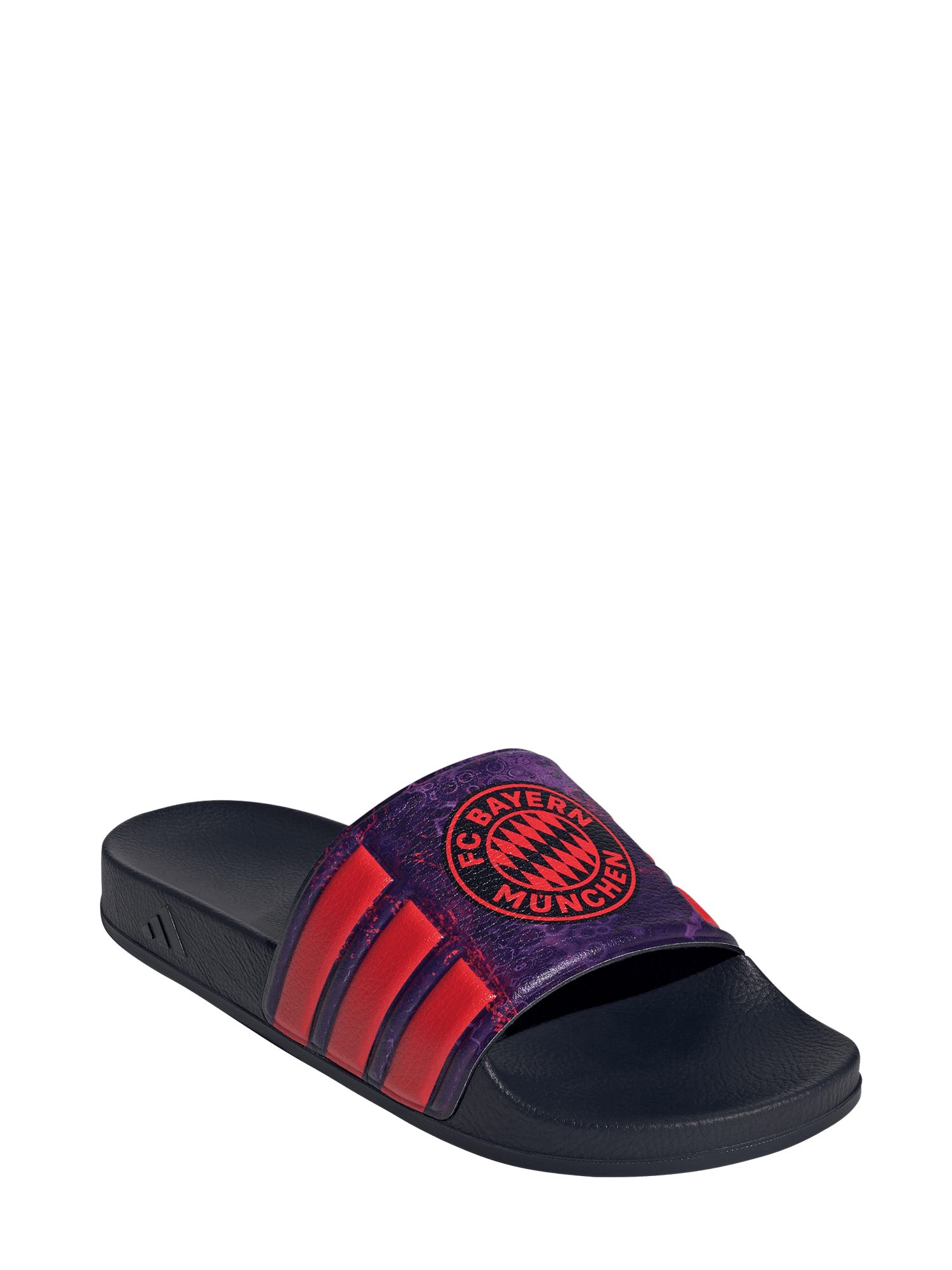 adidas Performance FC Bayern München, Adilette, Herren, Lila Badesandale – Bild 4 von 5
