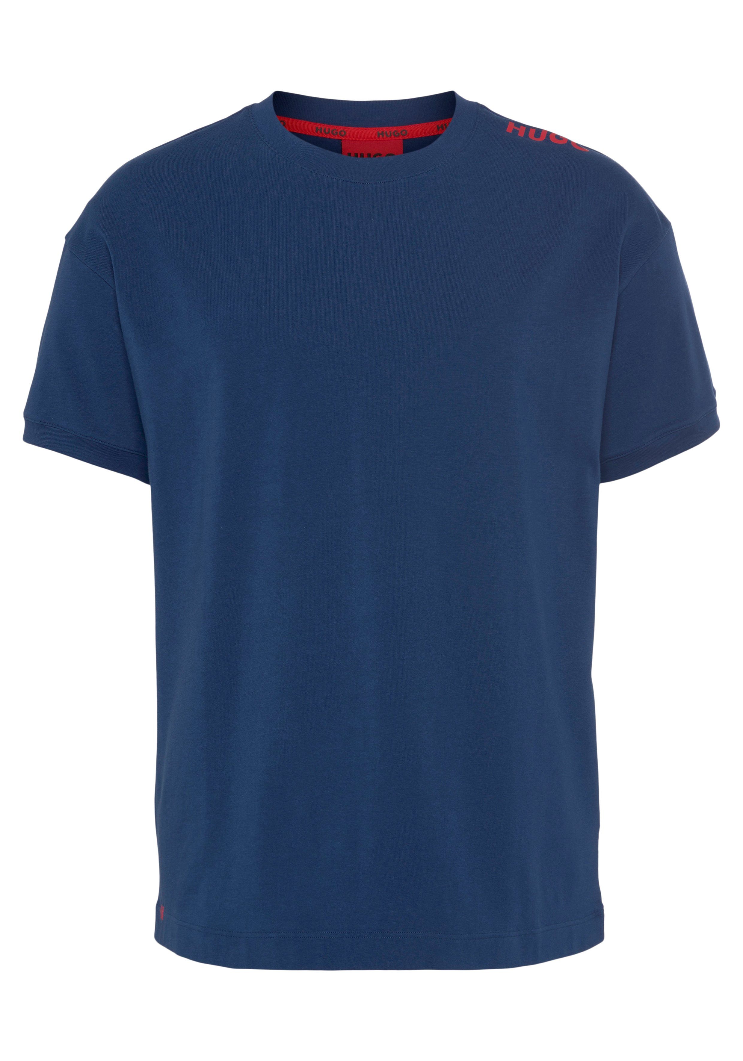 HUGO T-Shirt Labelled T-Shirt mit Markenlabel 417 navy