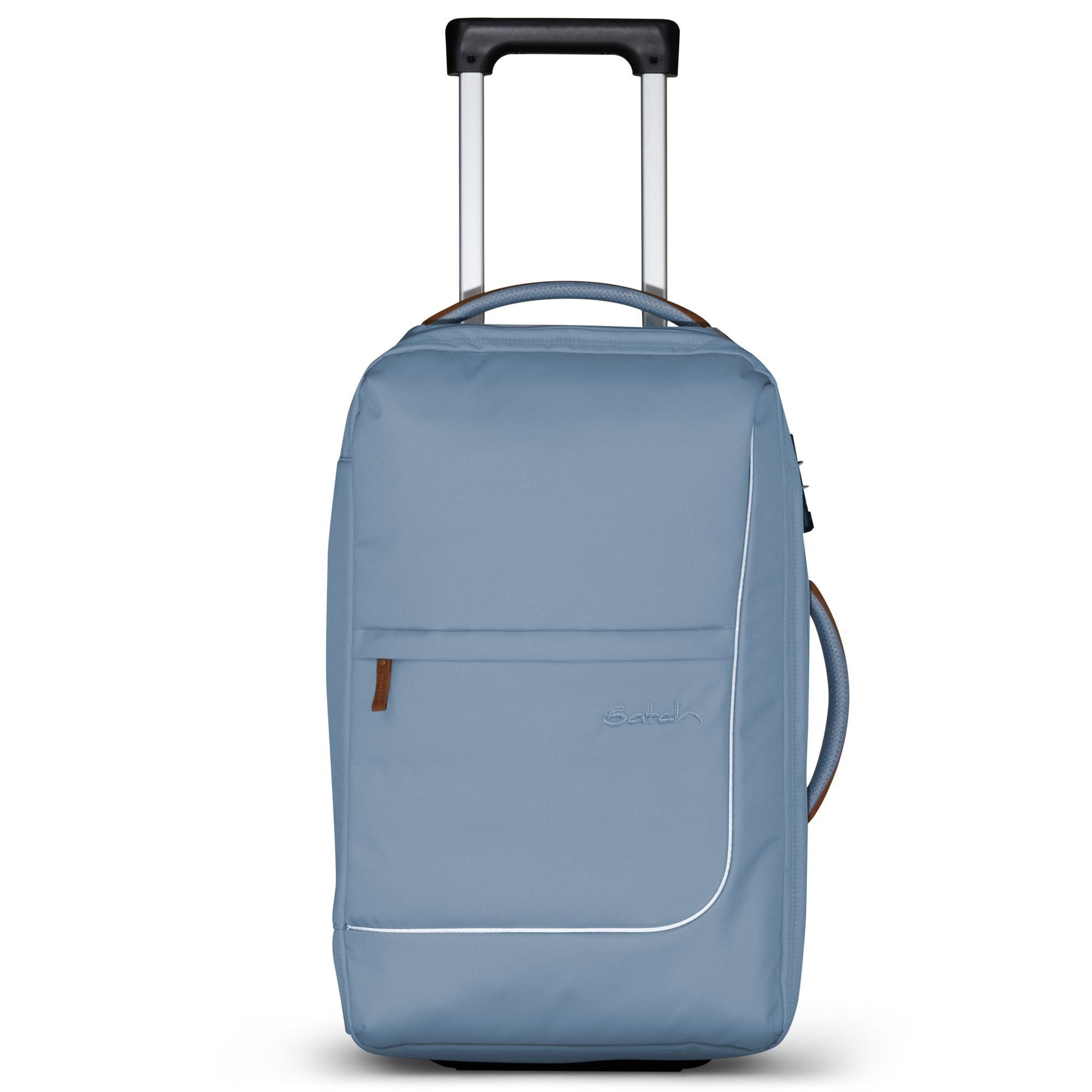 Handgepäck-Trolley blue ice Satch pure Flow, Rollen, 2 Polyester