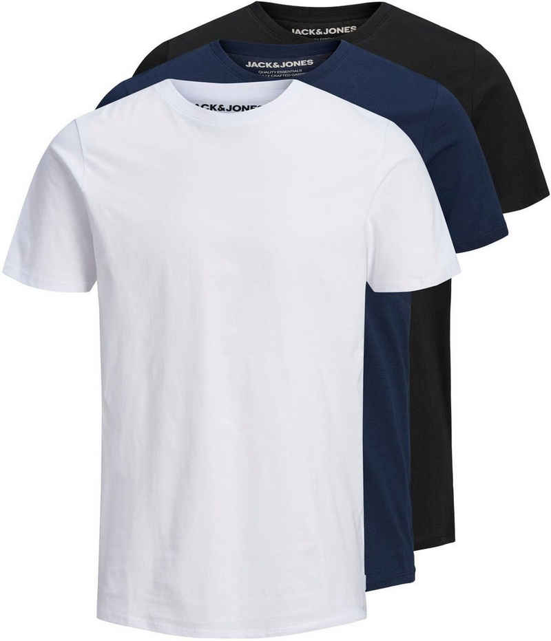 Jack & Jones Rundhalsshirt ORGANIC BASIC TEE 3PK (Packung, 3-tlg)