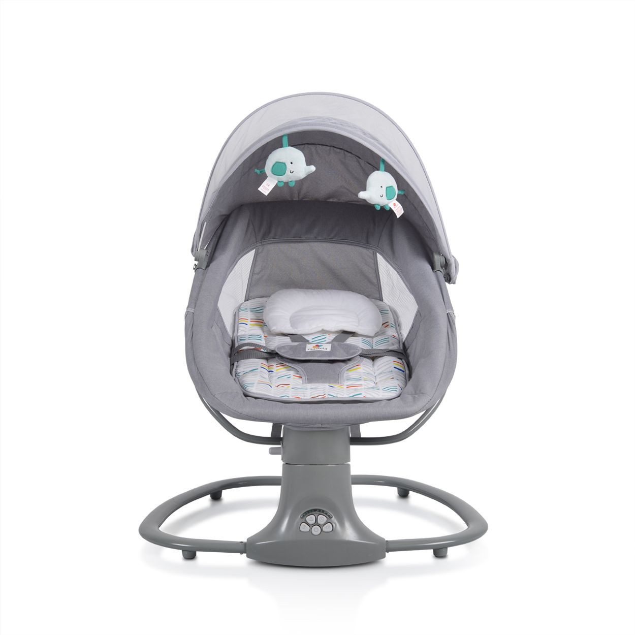 Moni Babywippe Axel 3 in1, Bluetooth, 5 Schaukelgeschwindigkeiten, Moskitonetz, 5-Punkt-Gurt
