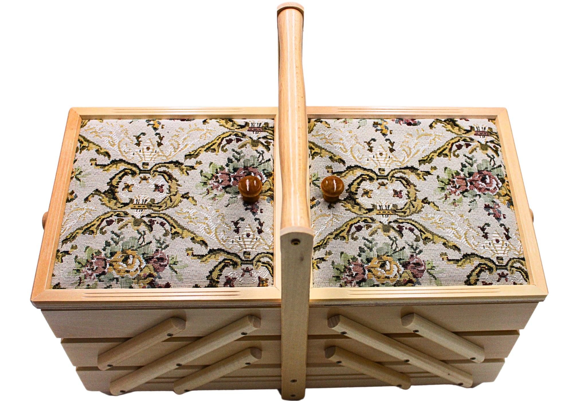 Dekohelden24 Nähkorb Hochwertiger Nähkasten, Nähkästchen aus Furnierholz, c günstig online kaufen