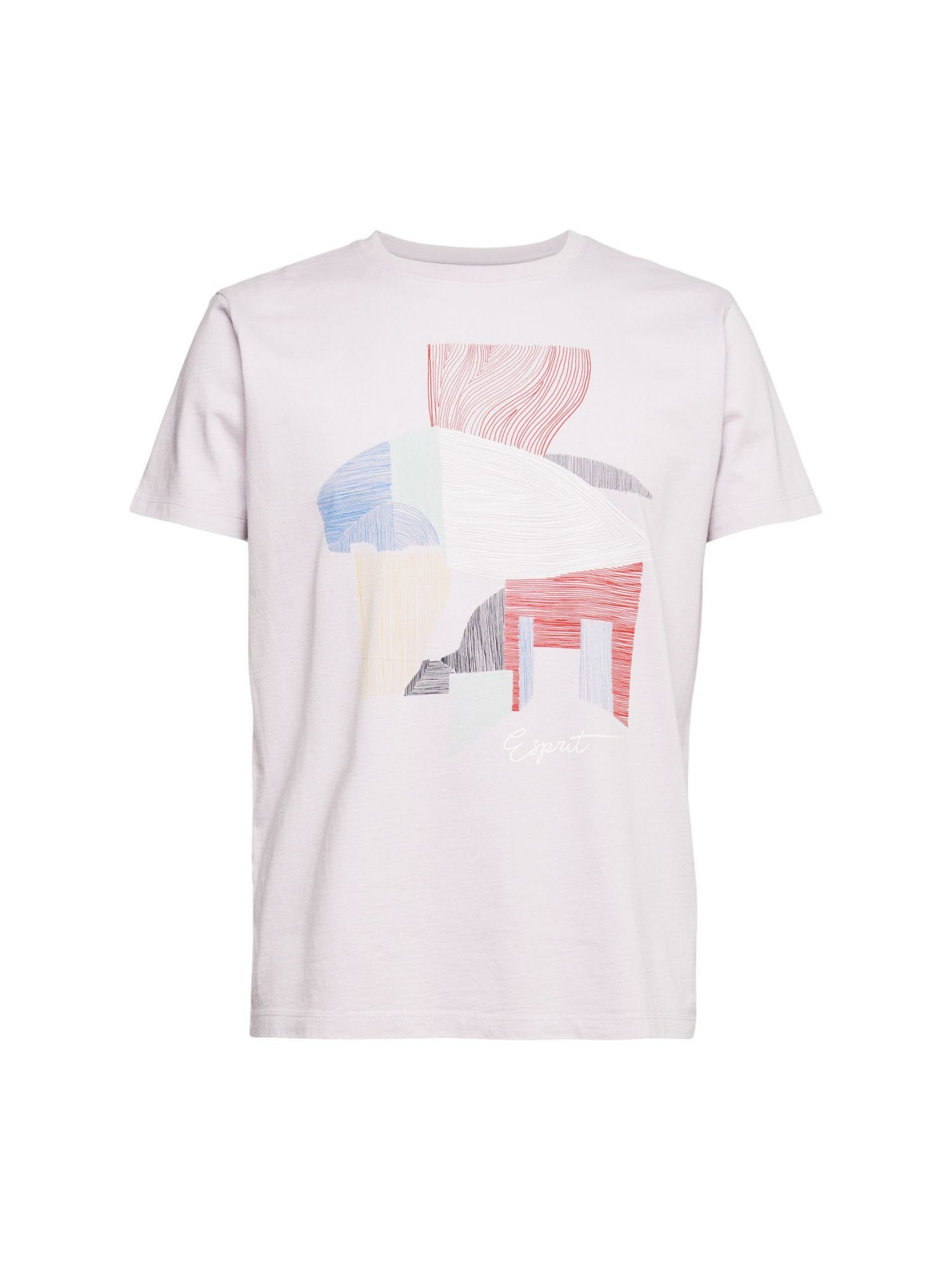 Esprit T-Shirt Jersey-T-Shirt mit Frontprint (1-tlg) LAVENDER