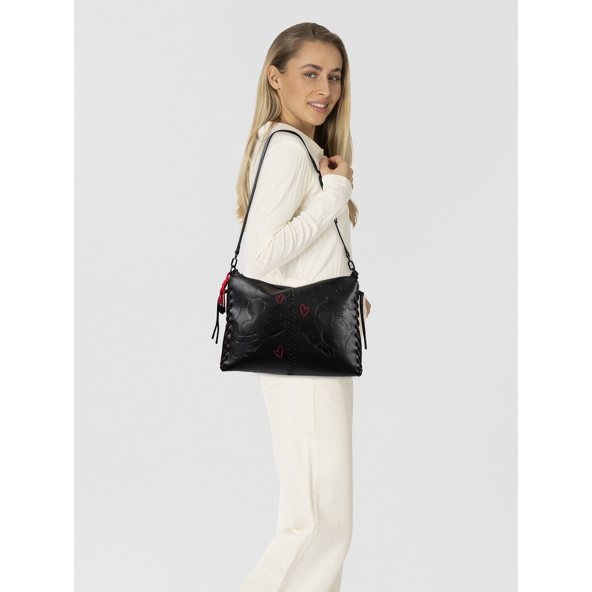 Desigual Schultertasche All Mickey, Polyurethan