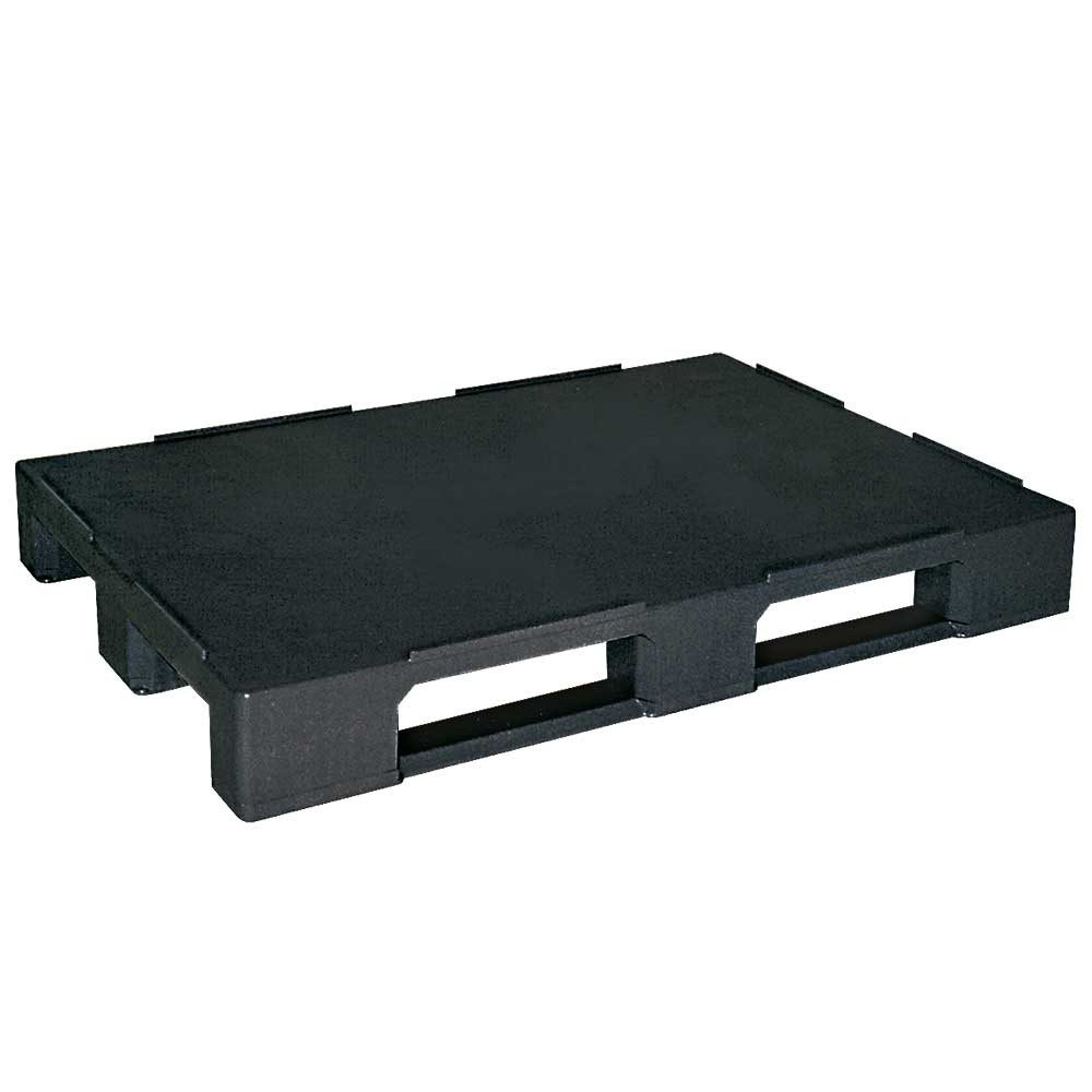 BRB-Lagertechnik Dekopalette Euro-Palette 1200x800x150 mm, geschlossene Deckfläche, Sicherungsrand, Kunststoffpalette aus Polyethylen-Kunststoff (PE/RE)
