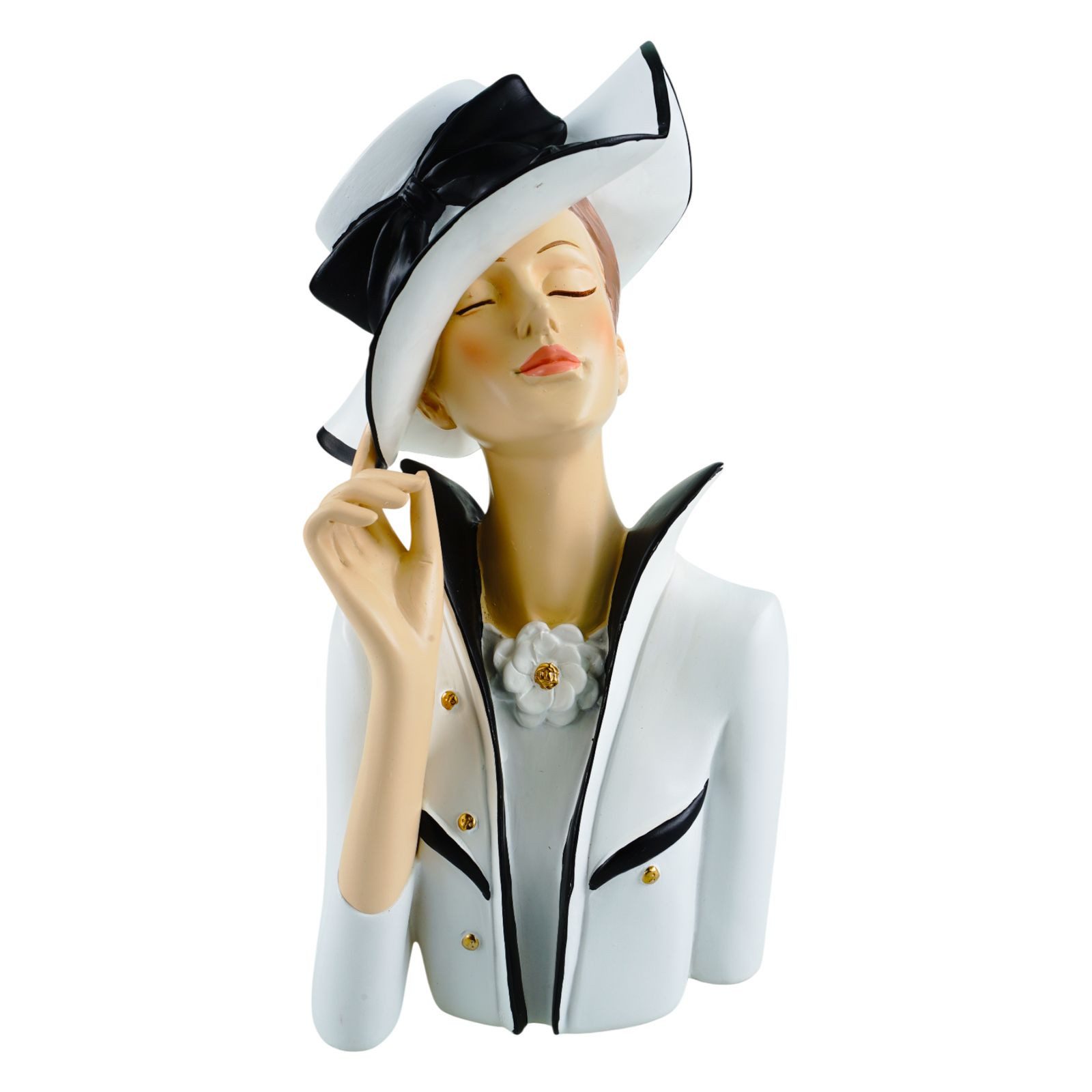 formano Dekofigur Deko Büste Dame modern Dekofigur Frauenbüste Handbemalt 28 cm