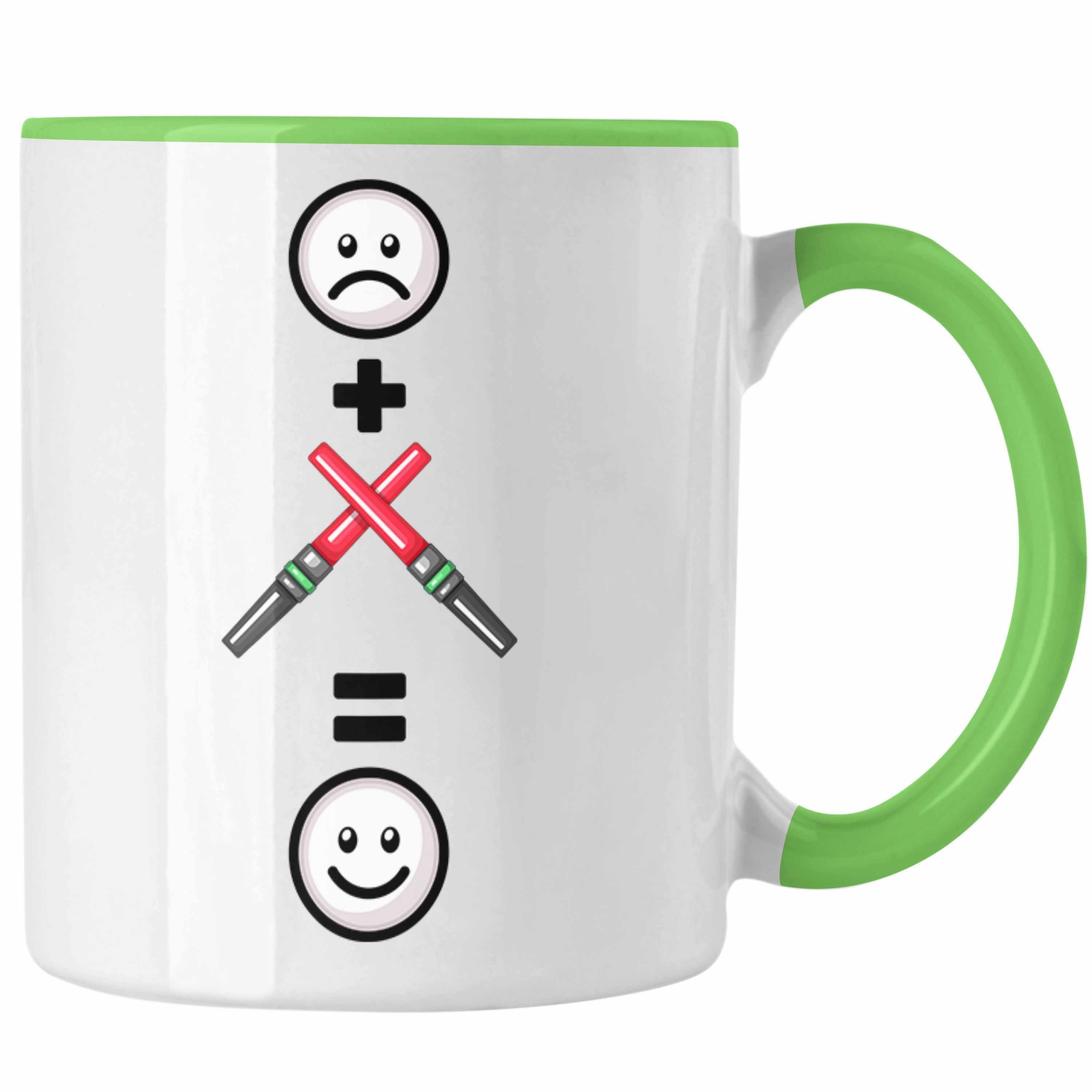 Trendation Tasse Fluglotse Tasse Geschenk für Fluglotsen Lustige Geschenkidee :(Flug Grün