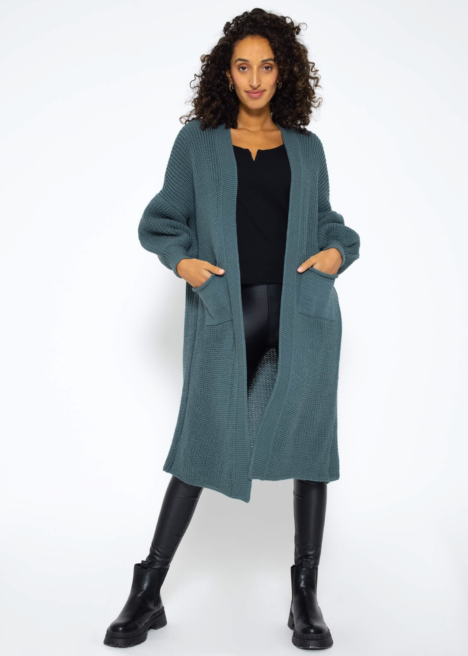 SASSYCLASSY Longstrickjacke Oversize Strickjacke Damen lang Elegant Winter günstig online kaufen