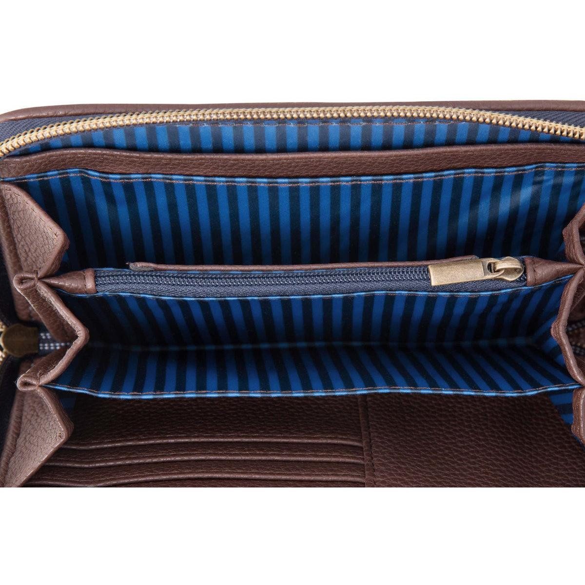 PiP Studio Handtasche Geldbörse Portemonnaie Willow Wallet Flores Felices Dark Blue