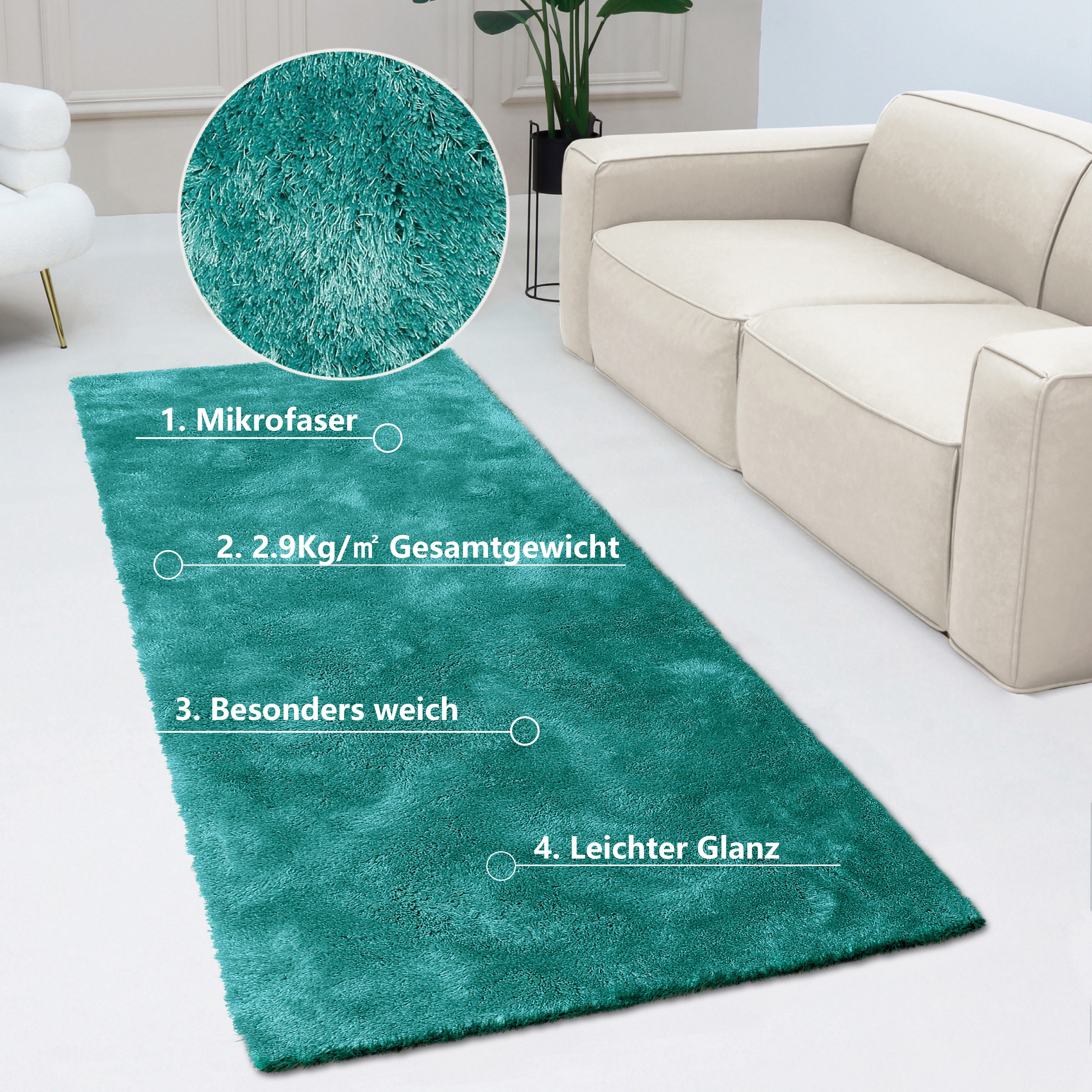 Bruno Banani Hochflor-Läufer Dana Teppich, Kundenliebling, günstig online kaufen