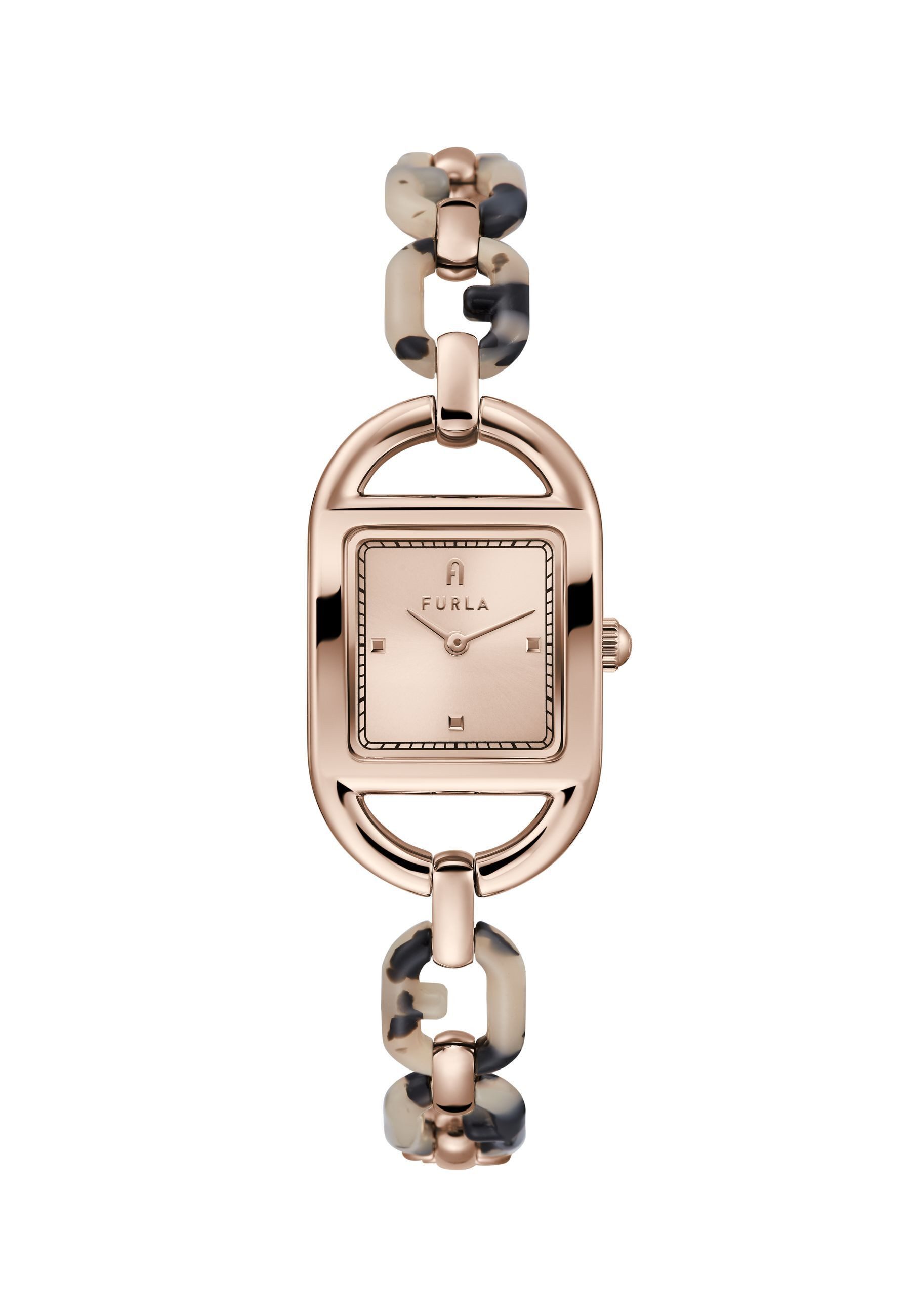 Furla Quarzuhr Furla chain square logo, (1-tlg), Quarz-Analoguhr