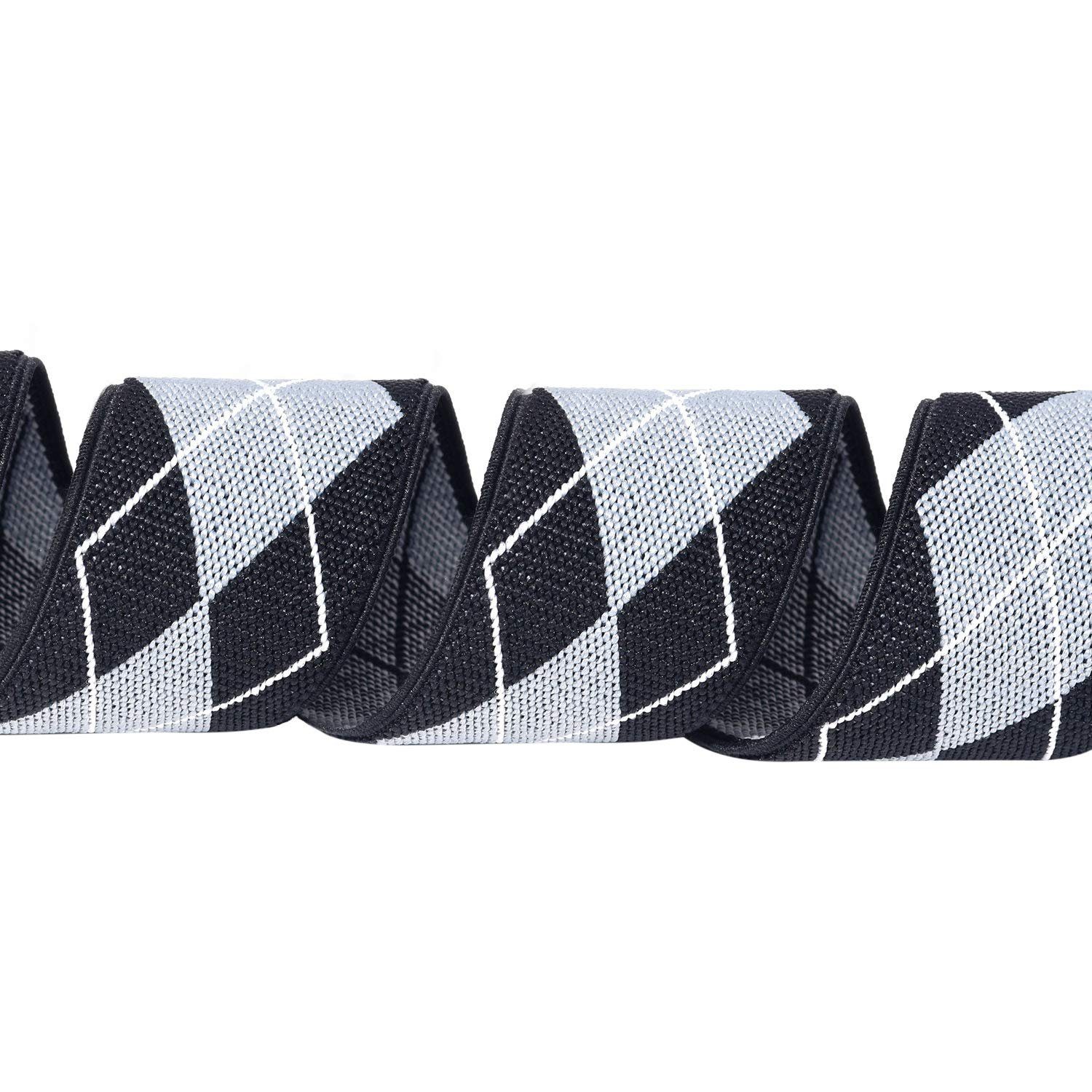 DonDon Hosenträger 2,5 schmal mit grau Kariert-schwarz 3 Herren DonDon® Y-Form, elastisch, (1-St) Hosenträger 2.5 cm cm weiß Clips Clipverschluß, schmal verstellbar