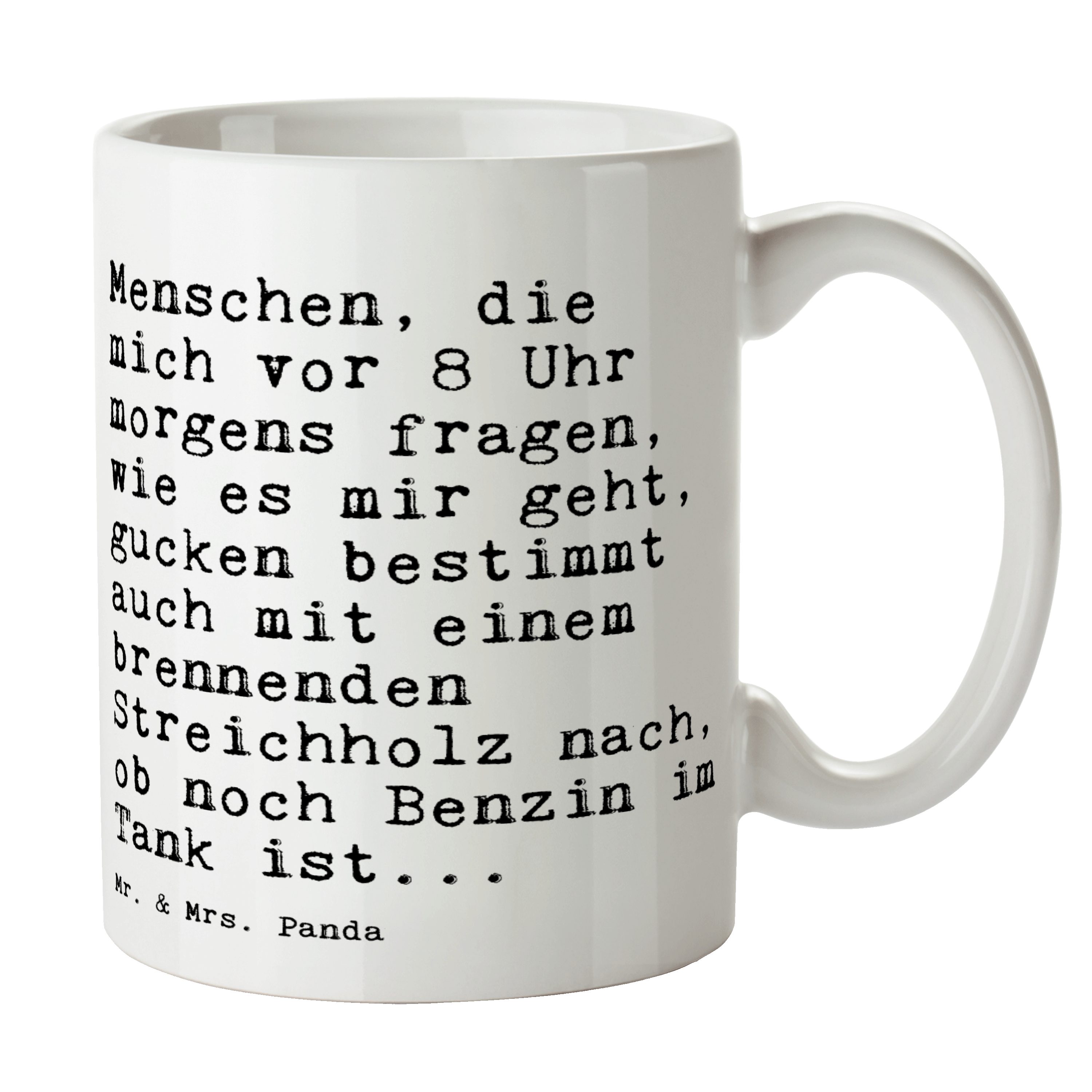 Mr. & Mrs. Panda Tasse Menschen, die mich vor... - Weiß - Geschenk, Kollegin, Chef, Teebeche, Keramik