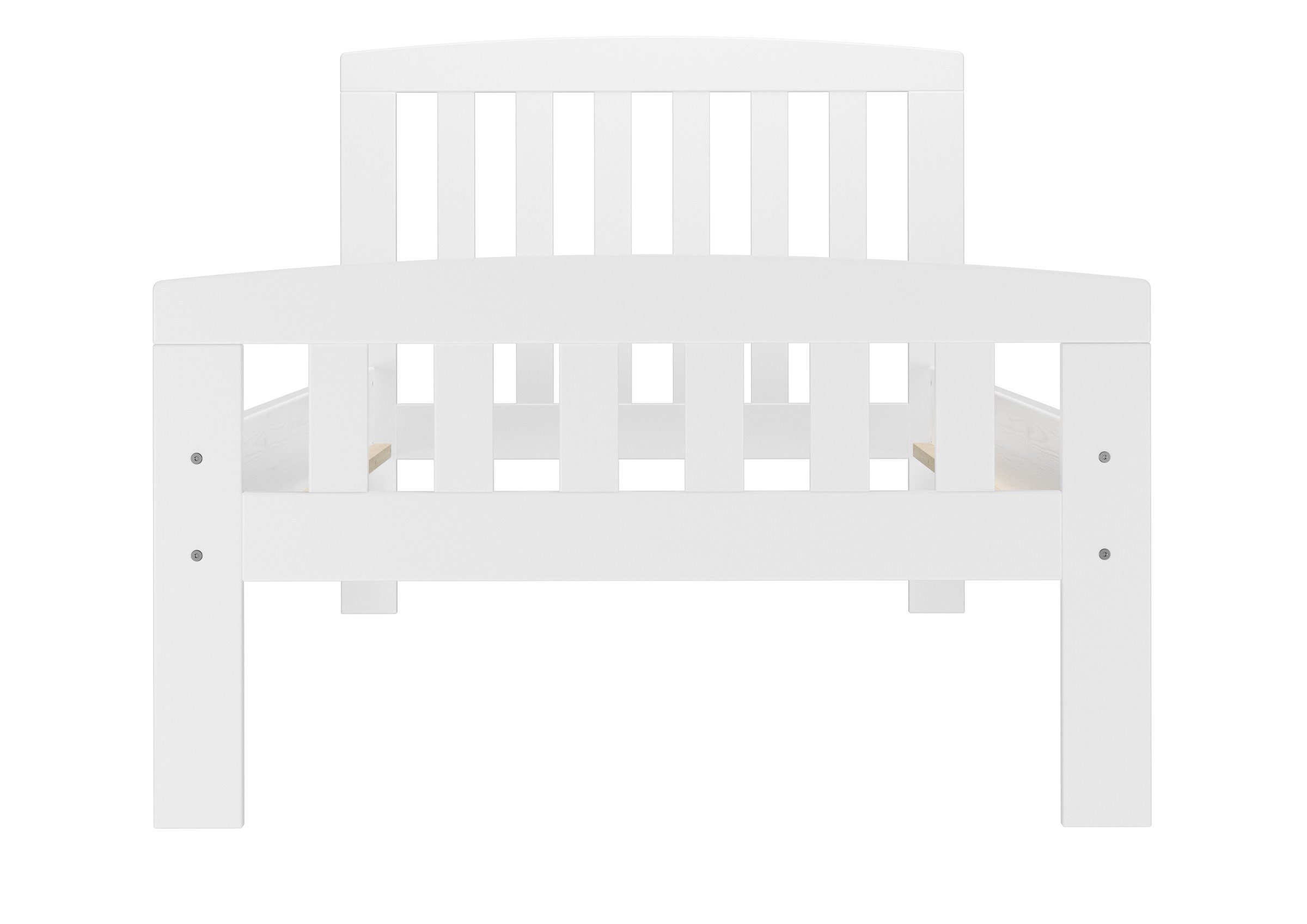 Klassisches wählbar, ERST-HOLZ Bett Einzelbett, 90x200 weiß, Kieferwaschweiß cm, Kieferbett Zubehör