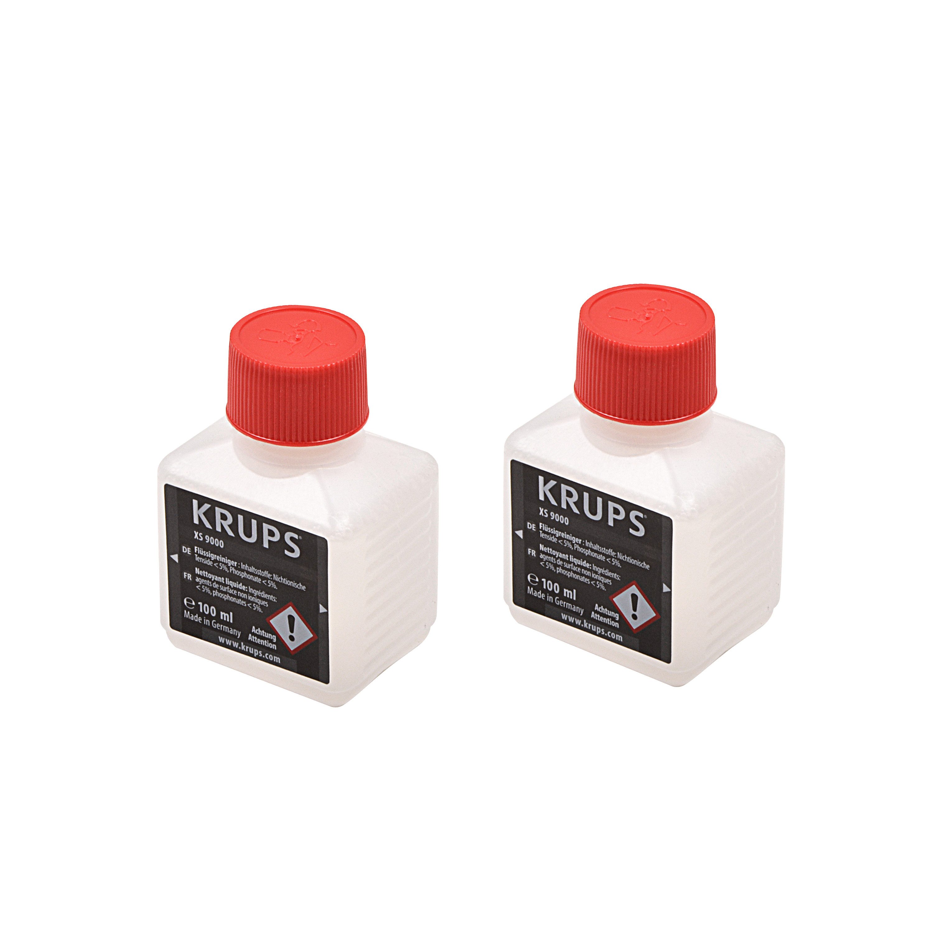 Krups XS900010 2x100 ml Flüssigreiniger (für Milch-Systeme in Kaffeevollautomaten)