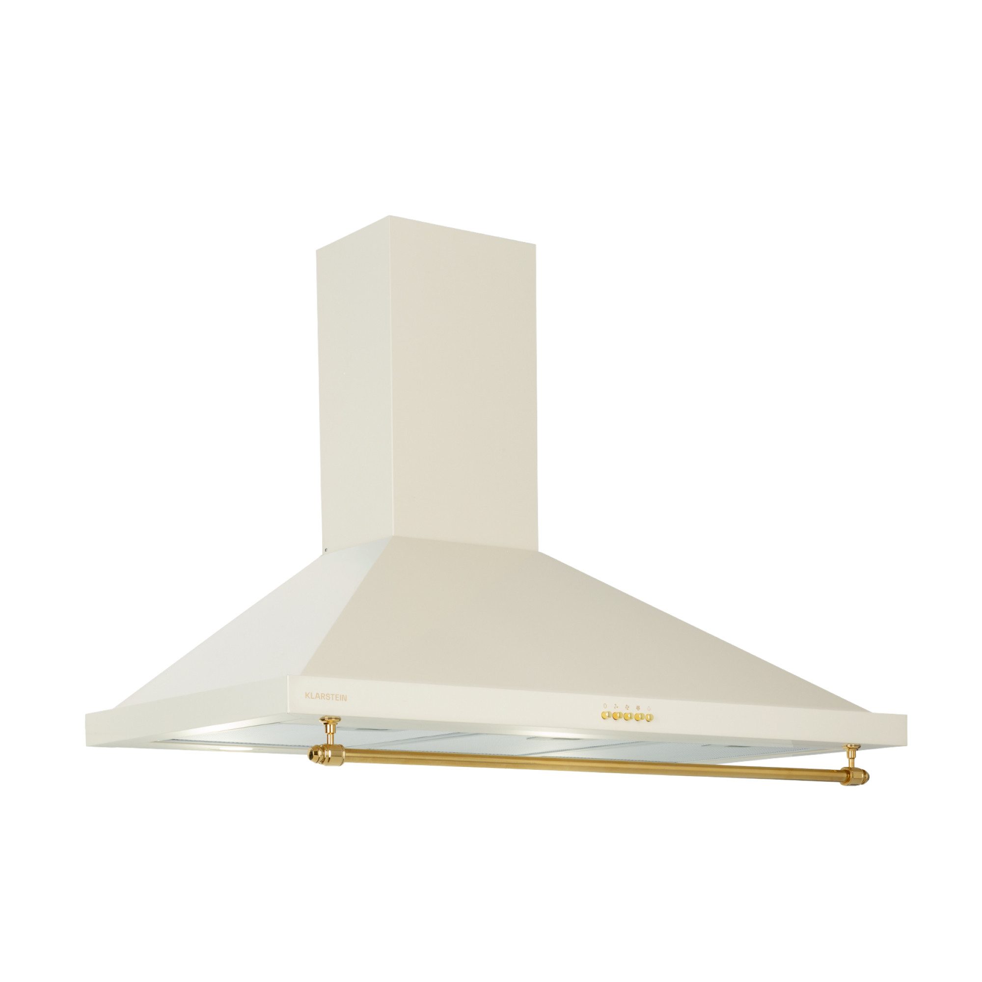 Klarstein Deckenhaube Montblanc 90 Serie Montblanc 90 Dunstabzugshaube 90 cm 610 m³/h 165W LED Reling Edelstahl Montblanc 90, Wand-Abzugshaube Wandhaube Abluft mit Bedienfeld vorne 90 cm