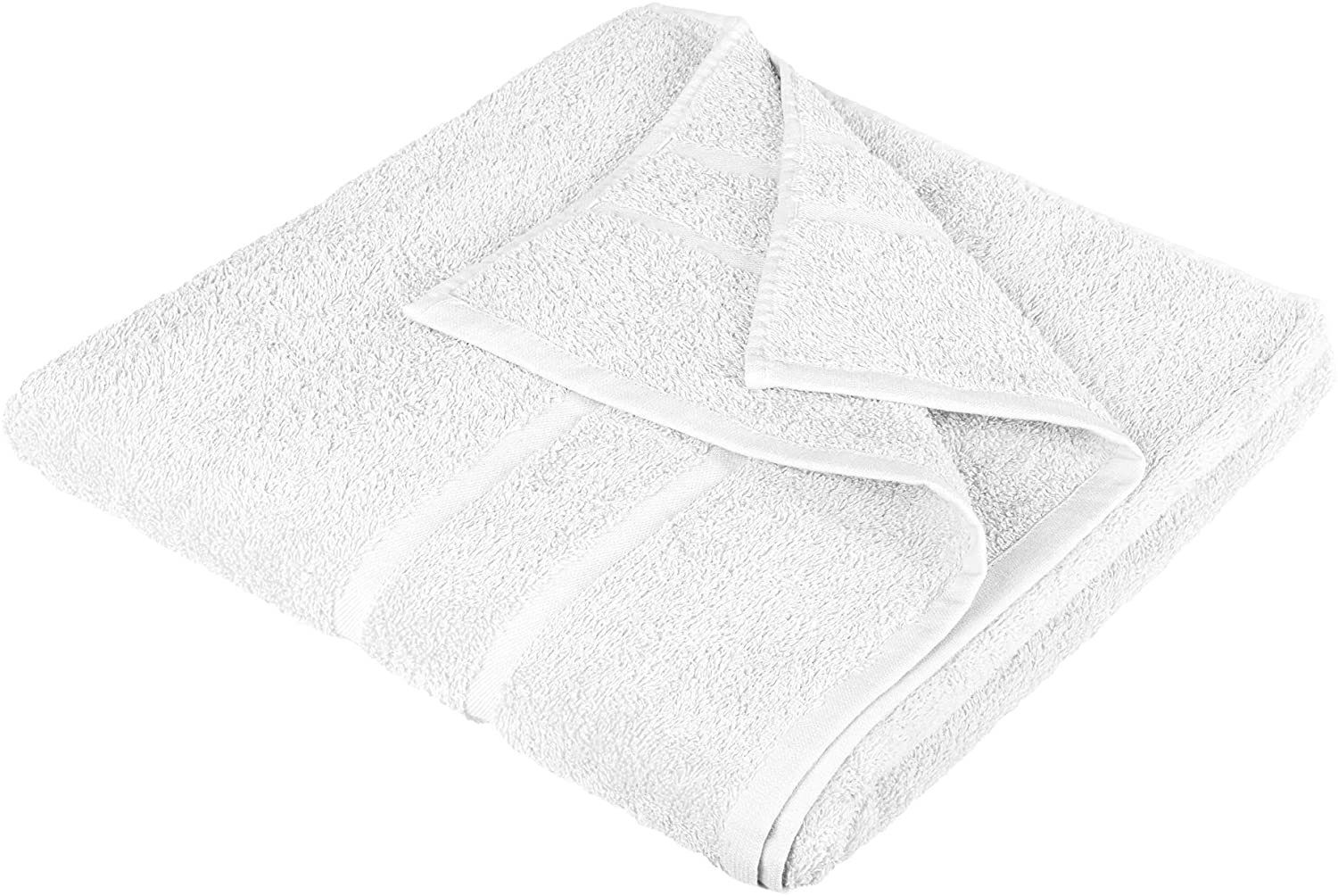 Badetuch Set GSM Weiß 4x StickandShine in Handtuch SET 500 Frottee Handtücher (12 Handtuch 2x 100% Teilig) verschiedenen Gästehandtuch als 2x Duschtücher 4x 12er Pack, (Spar-SET) Baumwolle Farben