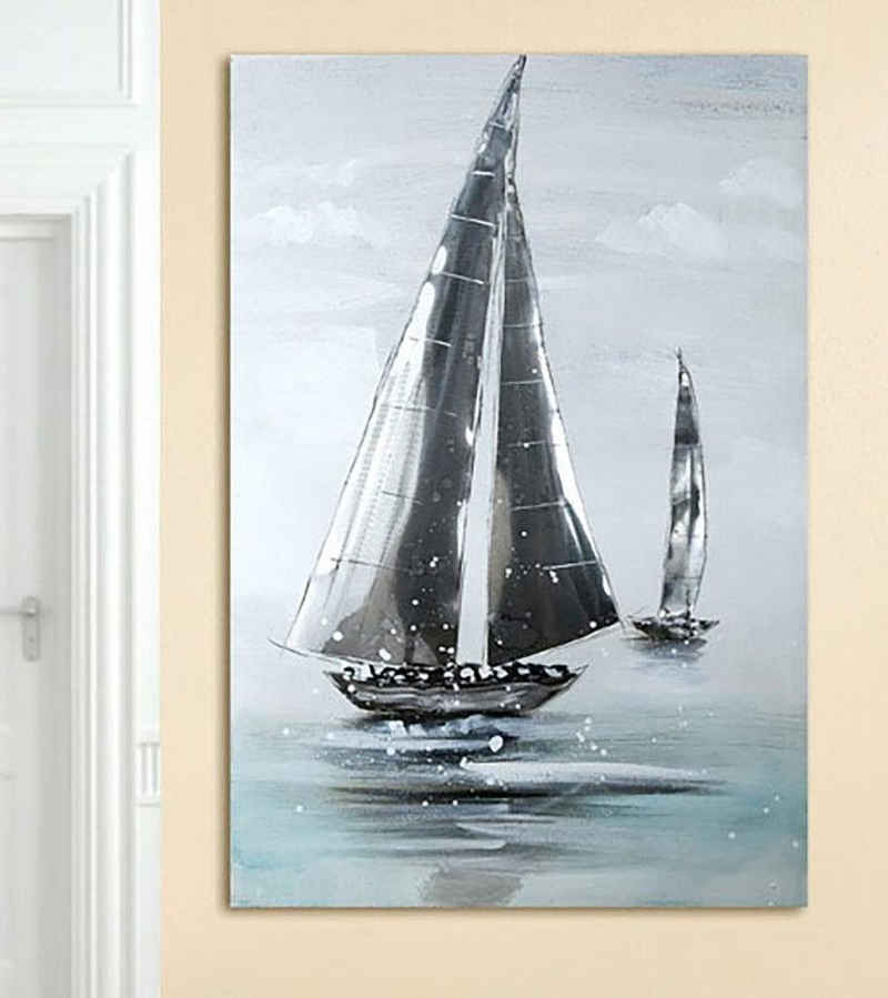 GILDE Leinwandbild Gemälde Sailing Boat, Boote & Schiffe (1 St), handgemalt