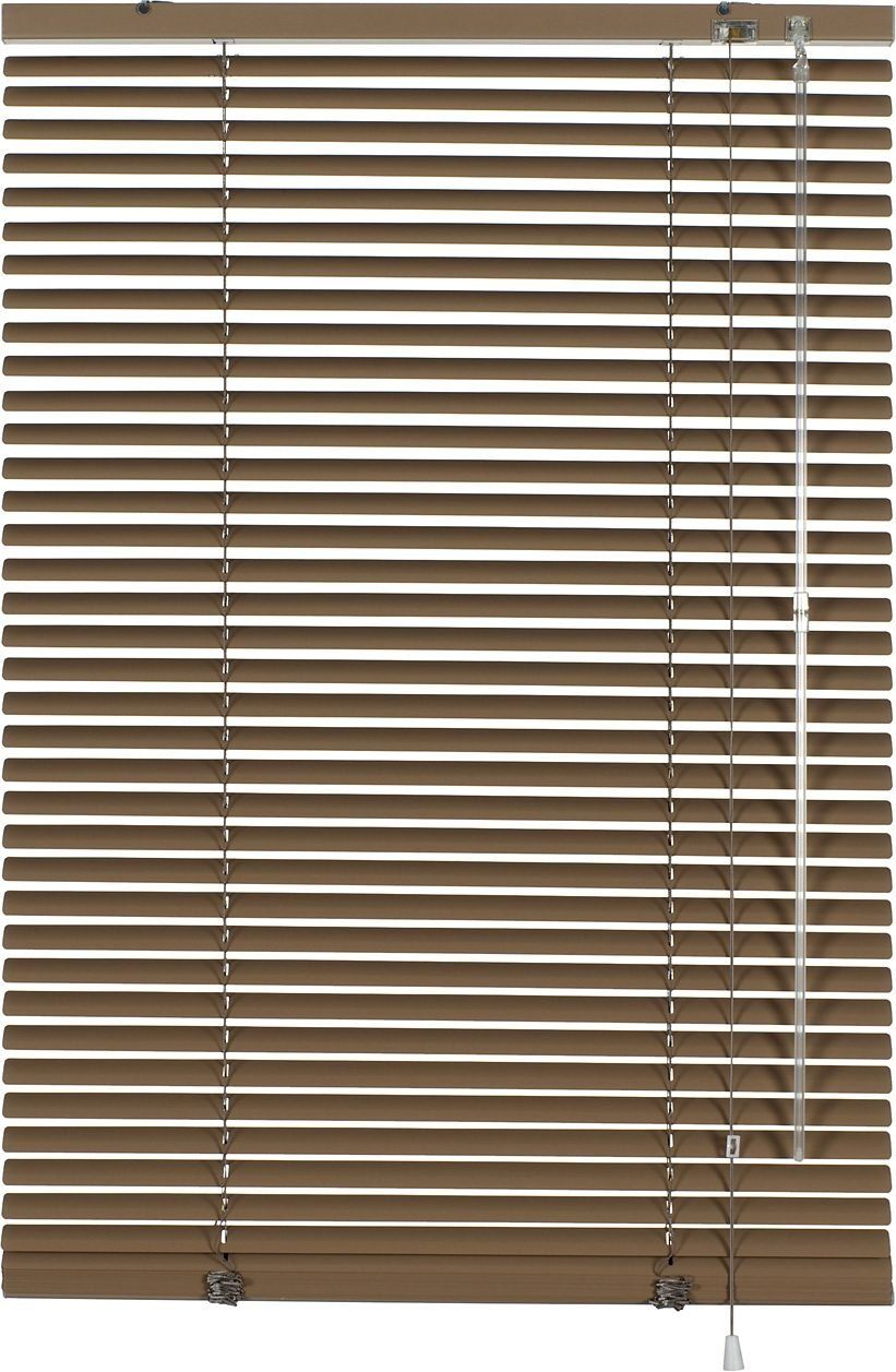 GARDINIA Jalousie Aluminium-Jalousie 25 mm, mit Bohren, freihängend, Jalousiebänder farblich passend
