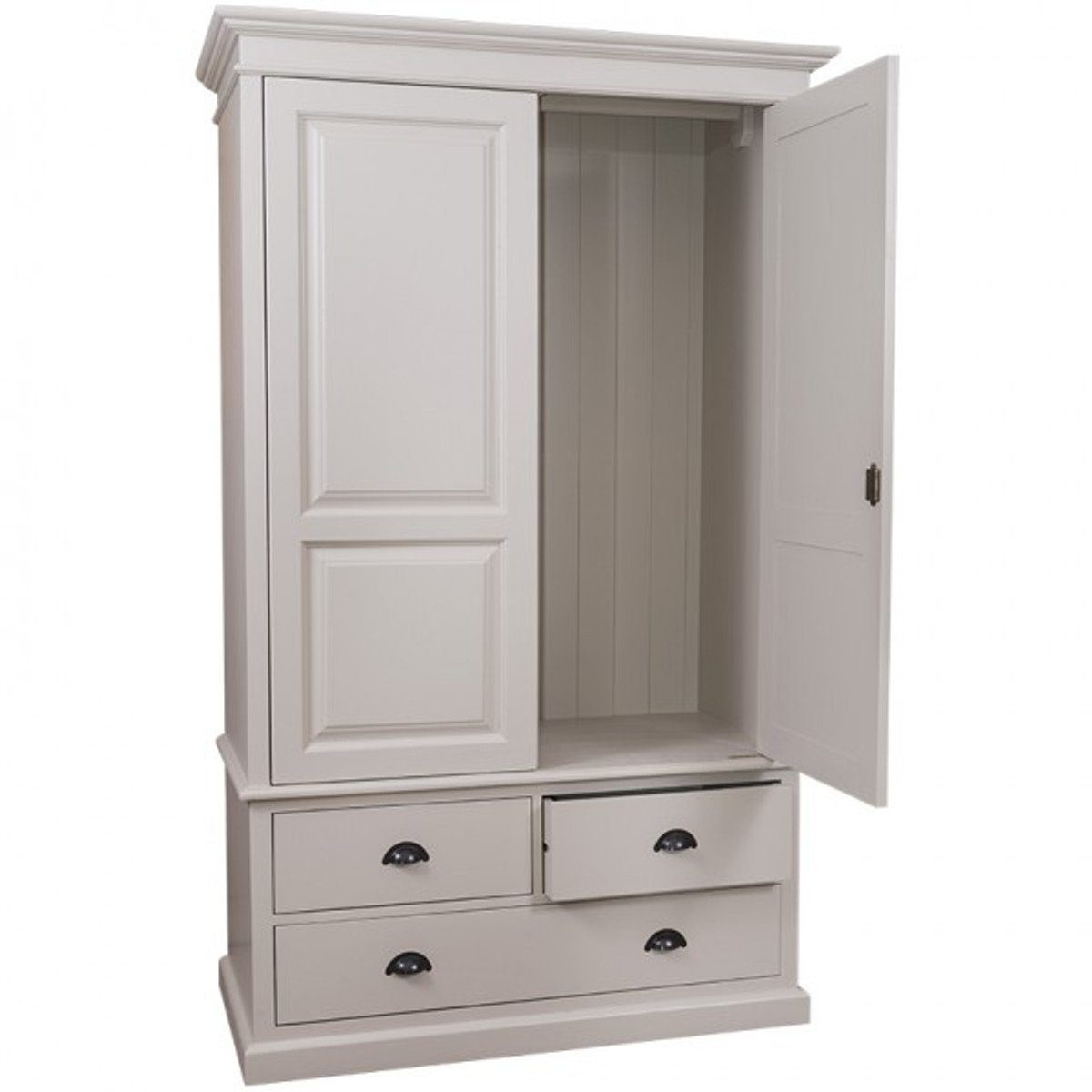 - B Stil cm cm Padrino Kleiderschrank cm 197 Landhaus T 59 H Shabby Kleider 120 Casa Kleiderschrank Schrank