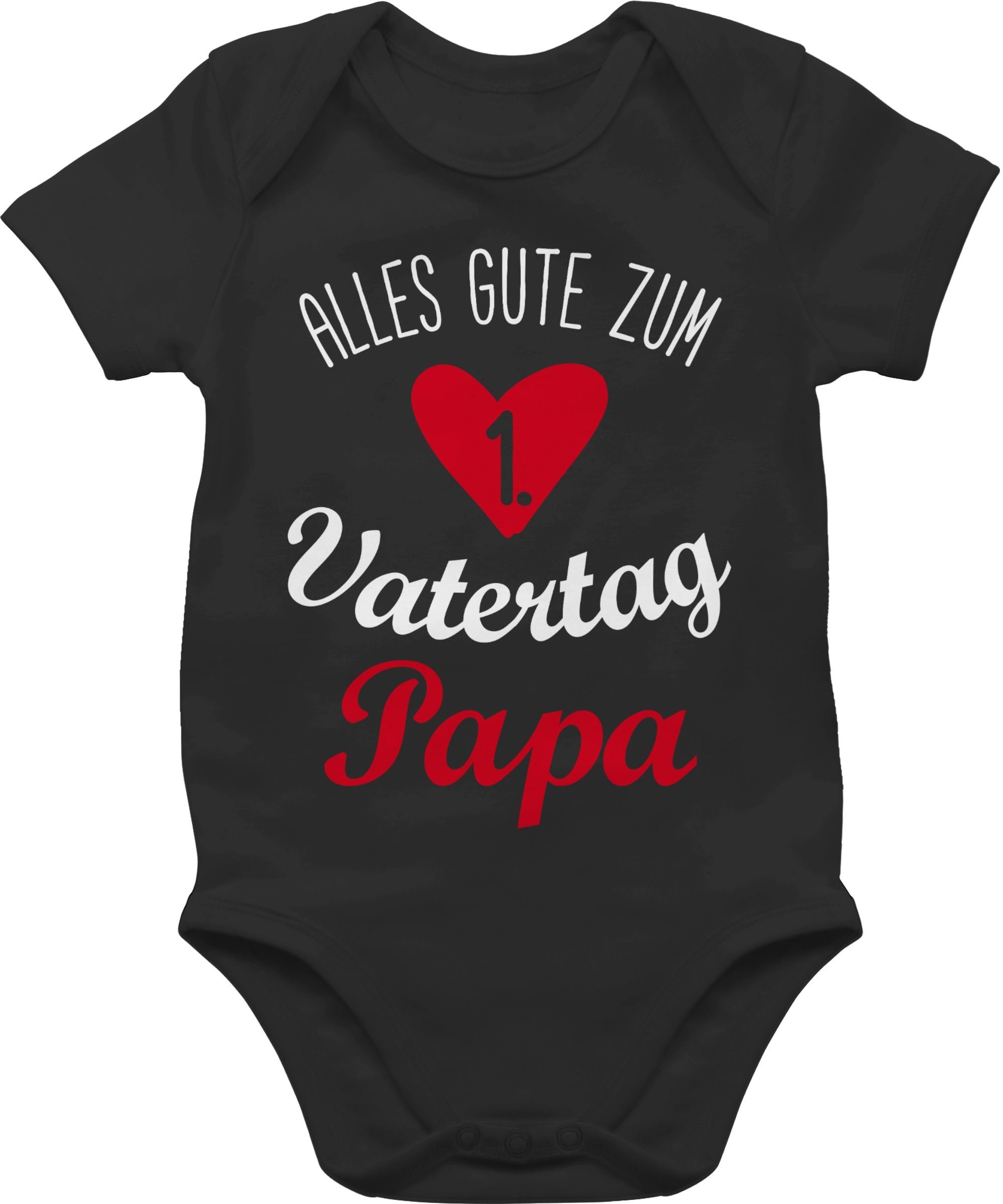 Shirtracer Shirtbody Alles gute zum ersten Vatertag weiß Geschenk Vatertag Baby