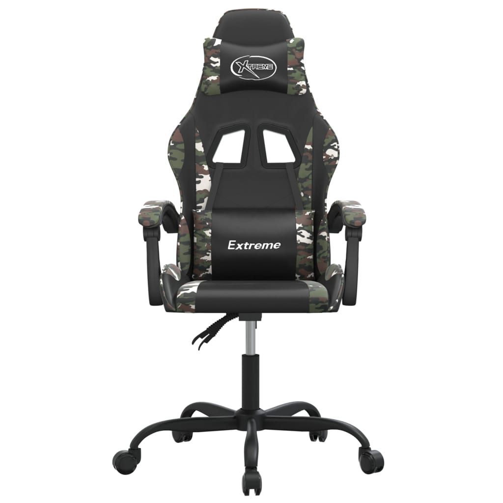 vidaXL Gaming-Stuhl Gaming-Stuhl Schwarz und Tarnfarben Kunstleder (1 St)